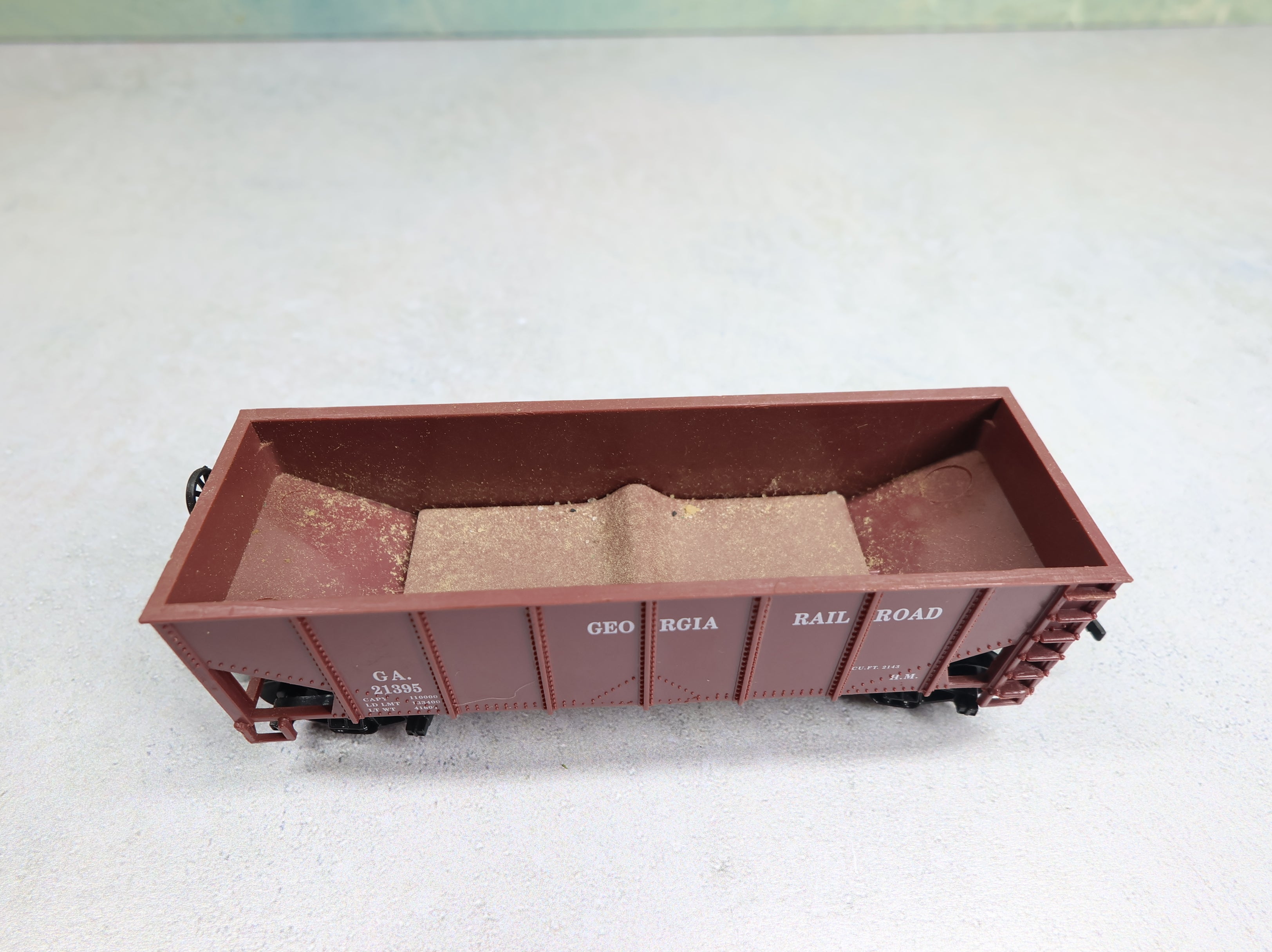 USED Life-Like 21908 HO Scale 2 Bay Hopper Georgia Railroad #21395