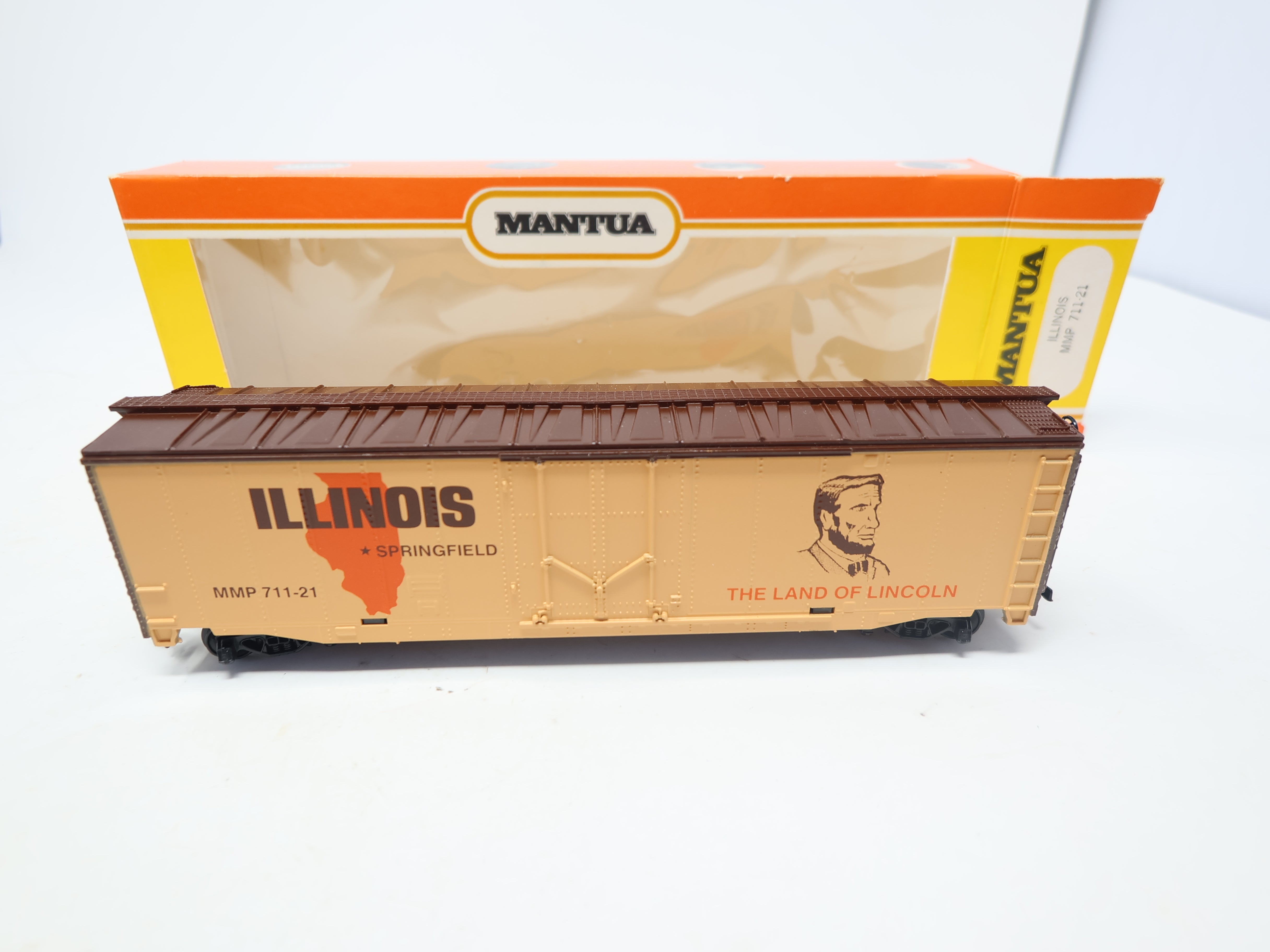 USED Mantua #711-21 HO Scale, State Box Car Illinois