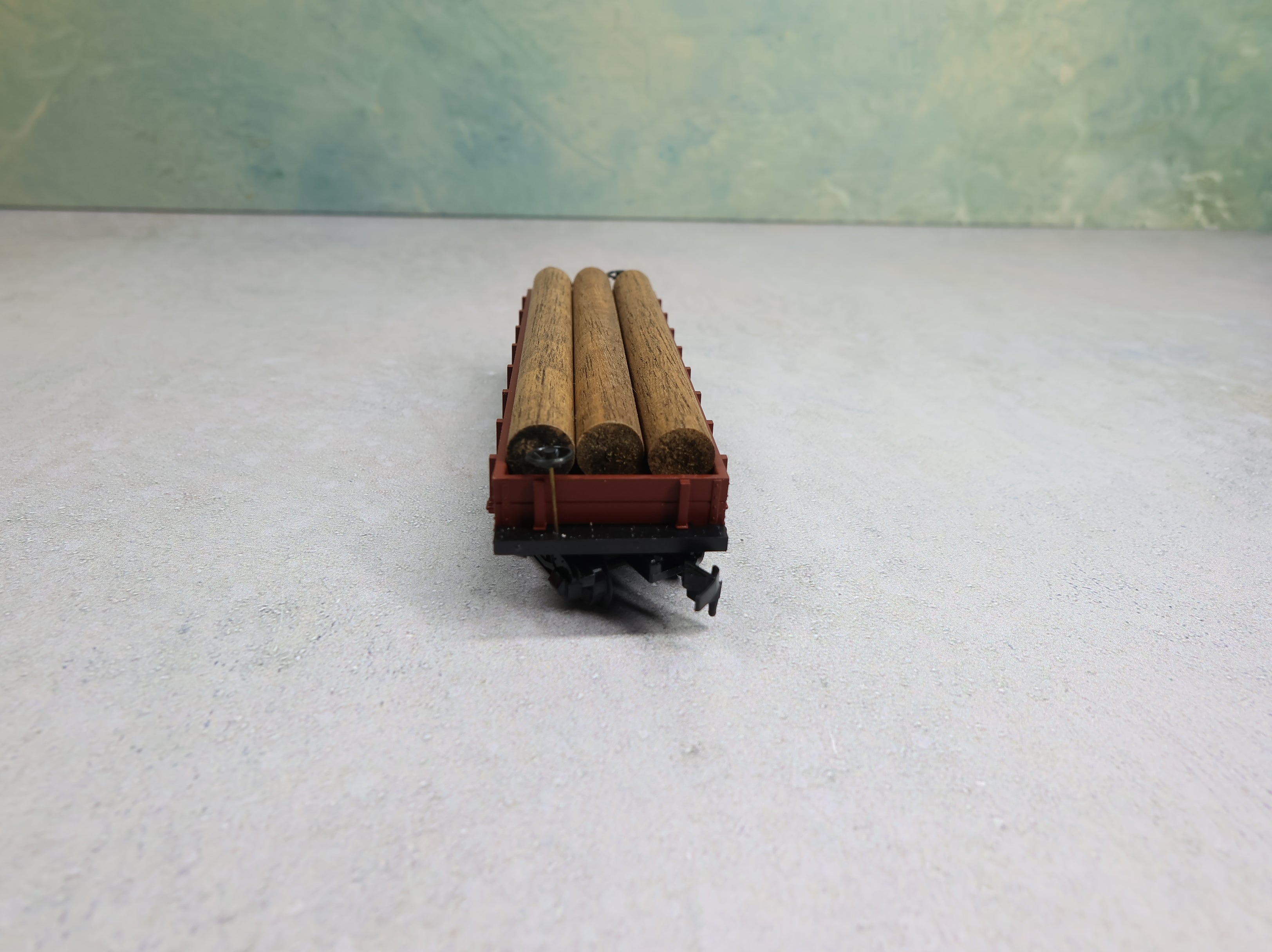 USED Mantua HO Scale 1860 Log Car Pennsylvania #079 w/ Log Load