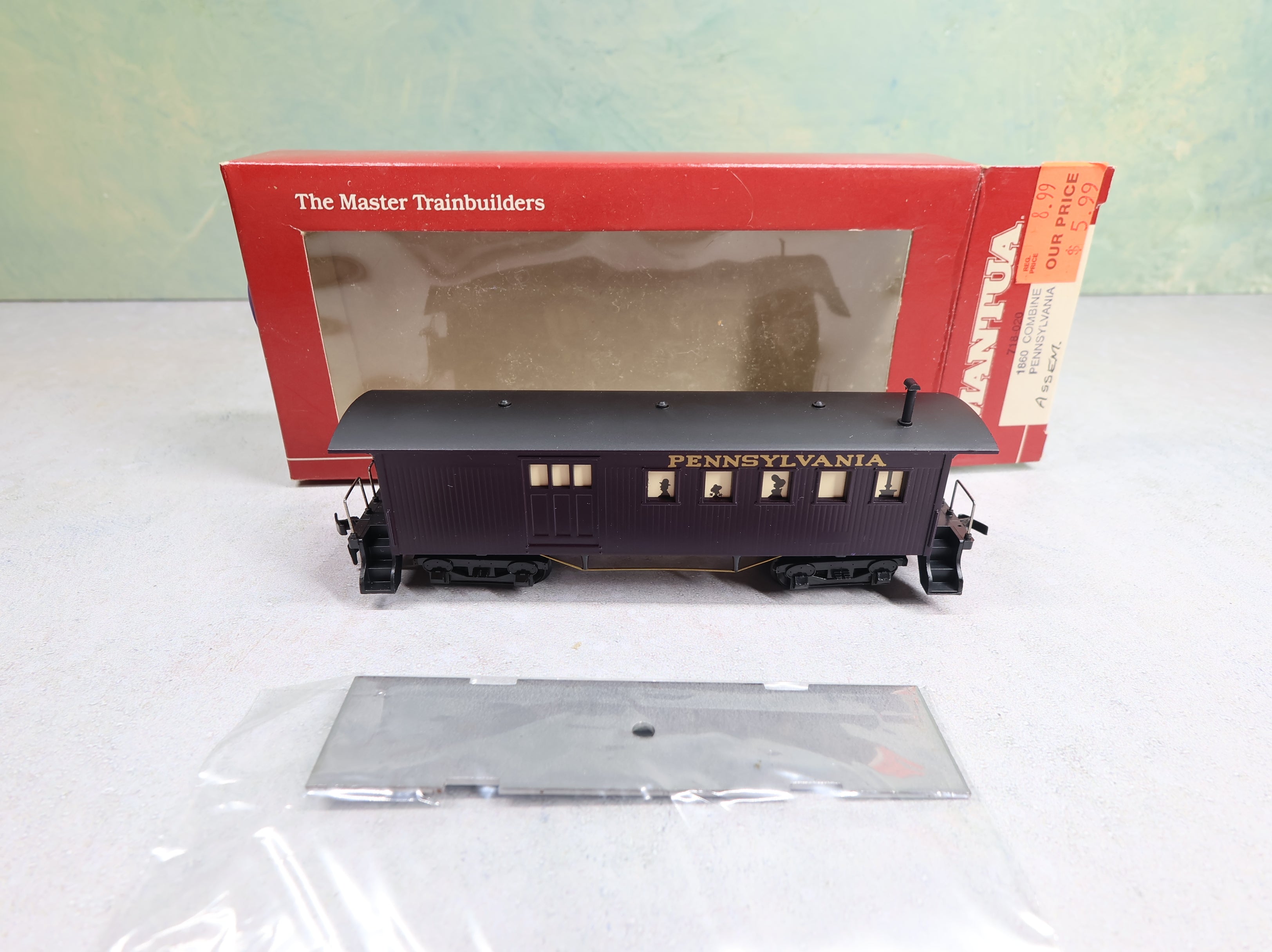 USED Mantua HO Scale 1860 Combine Passenger Car Pennsylvania