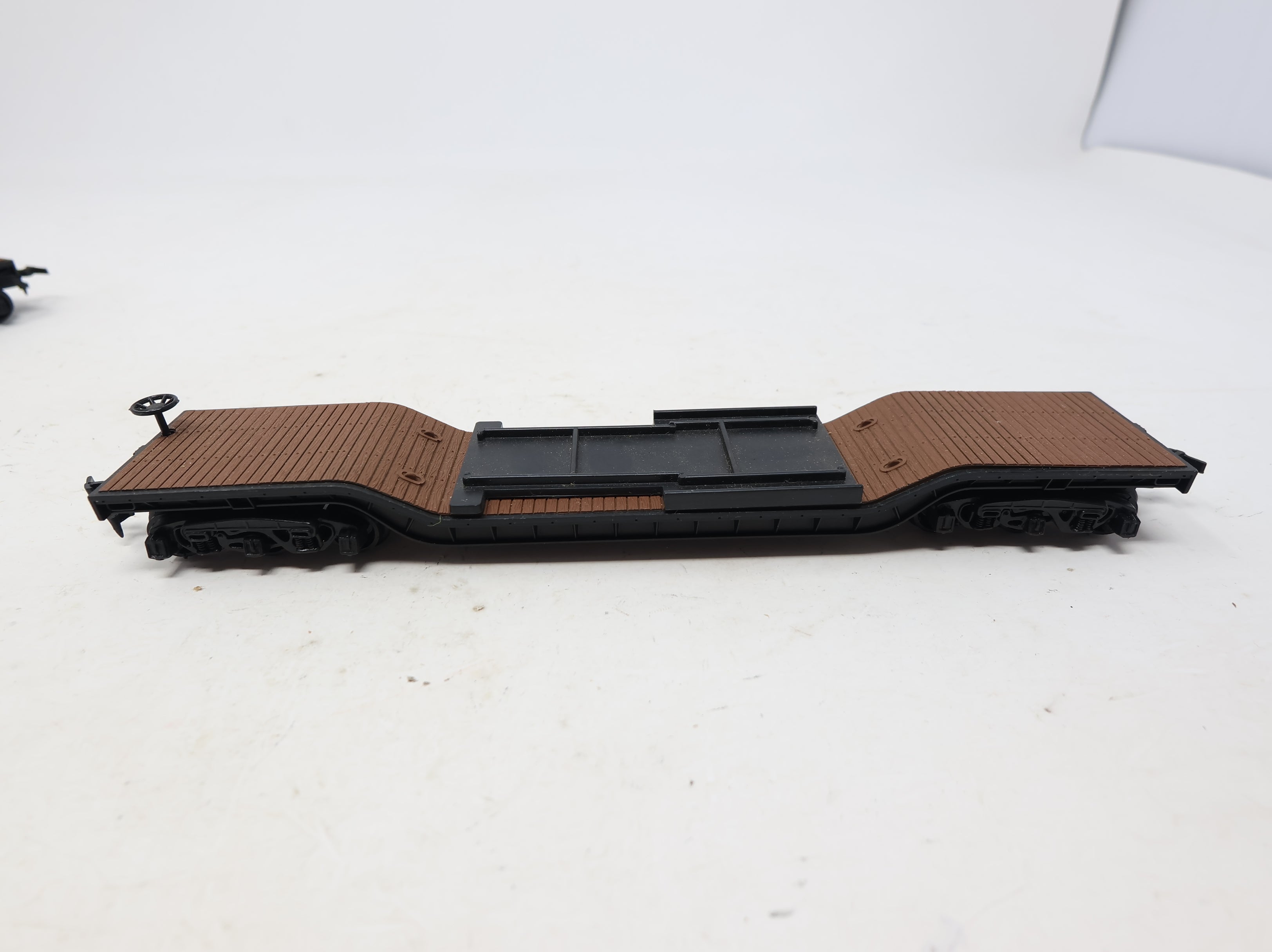 USED Bachmann HO Scale 52' Center Depressed Flat Car Undecorated Black (2 pcs)