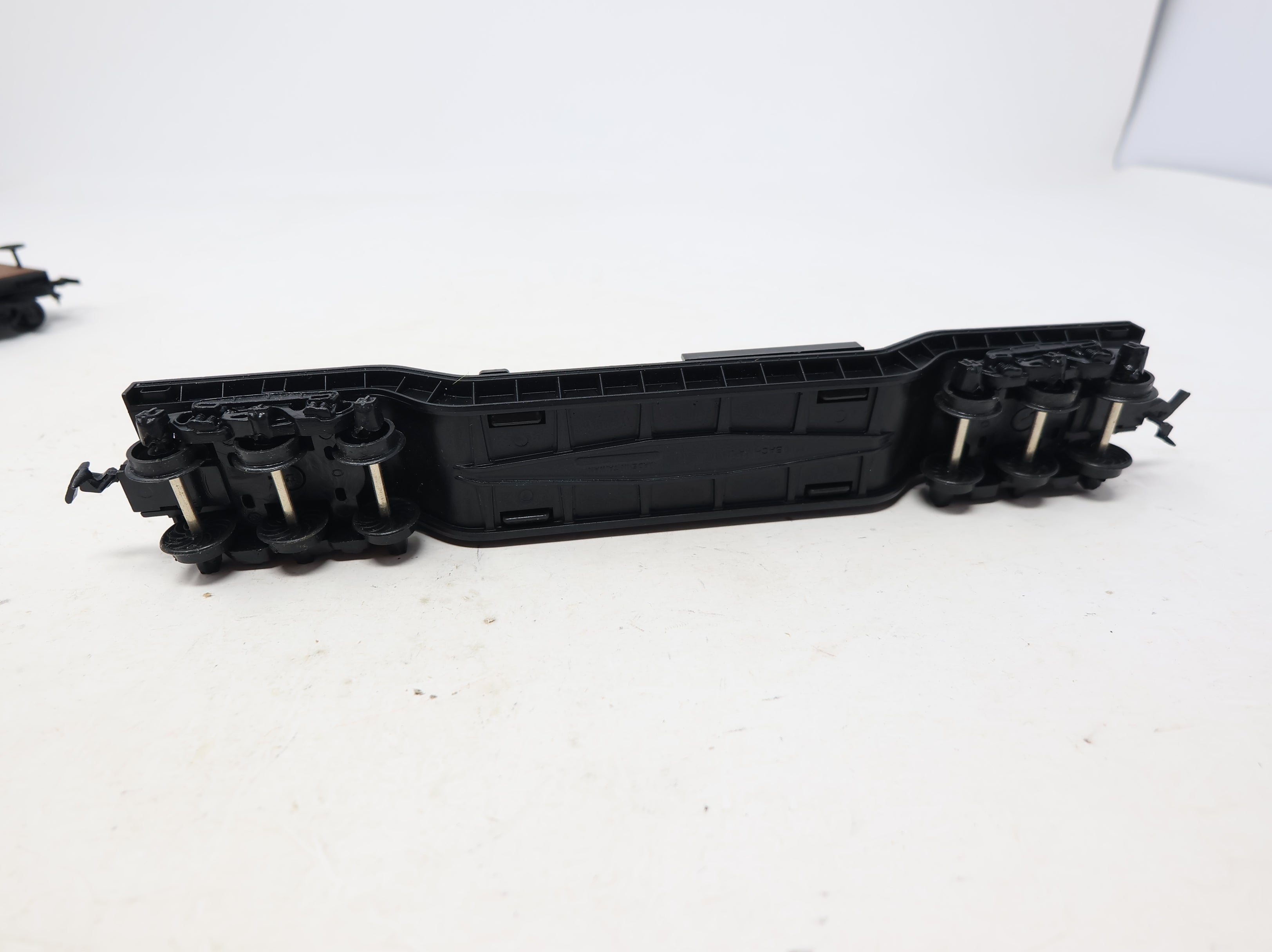 USED Bachmann HO Scale 52' Center Depressed Flat Car Undecorated Black (2 pcs)