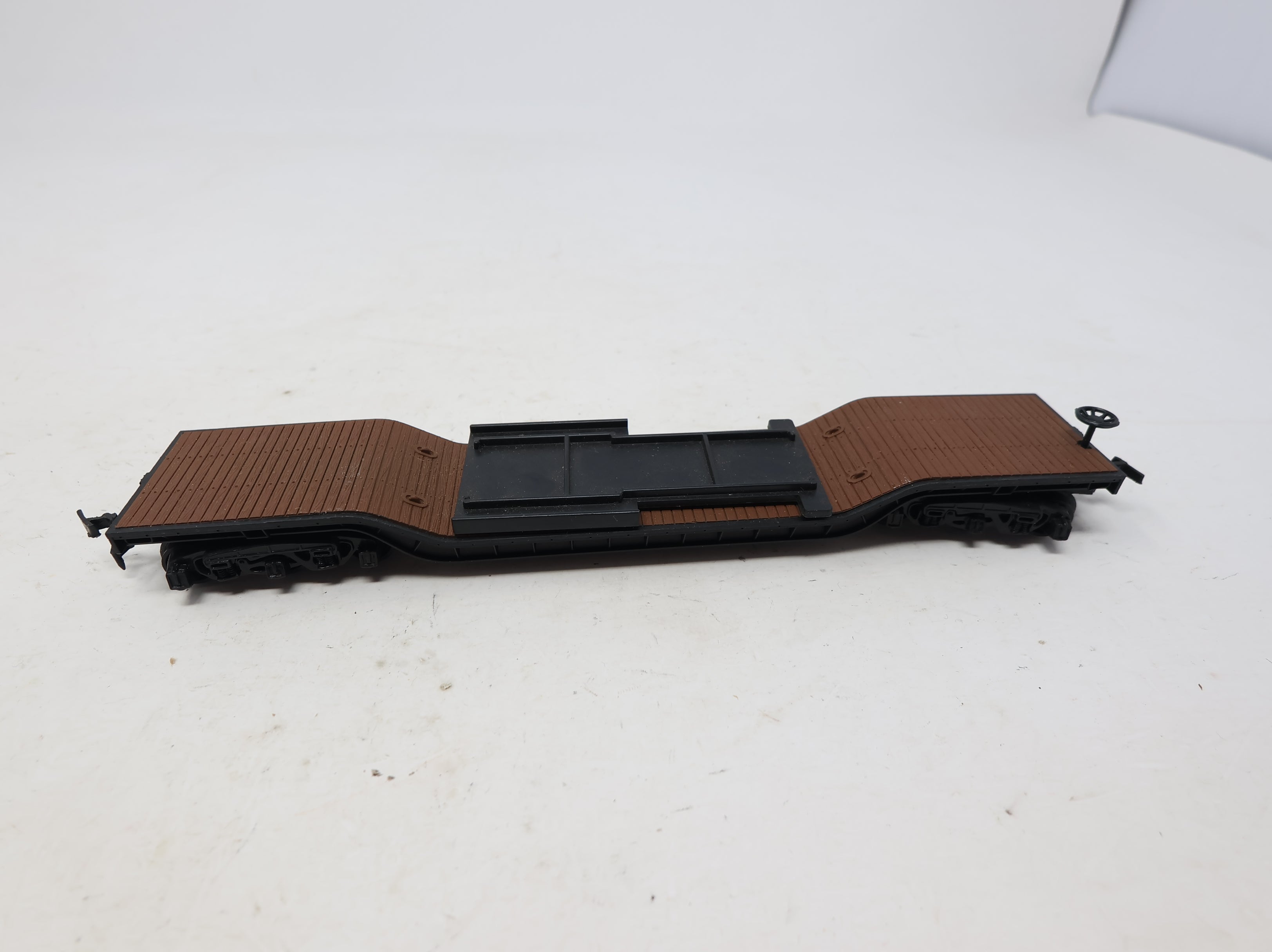 USED Bachmann HO Scale 52' Center Depressed Flat Car Undecorated Black (2 pcs)