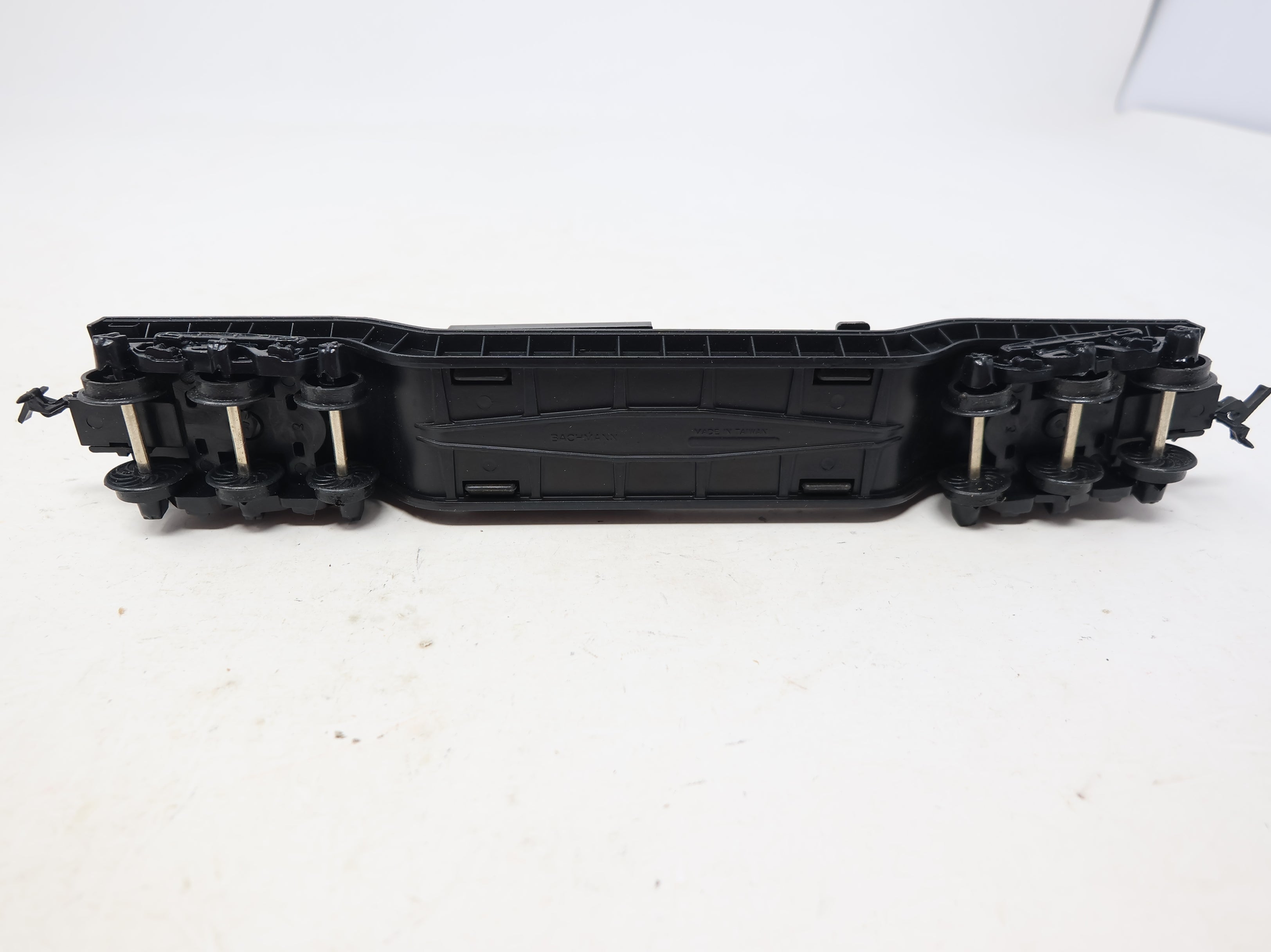 USED Bachmann HO Scale 52' Center Depressed Flat Car Undecorated Black (2 pcs)