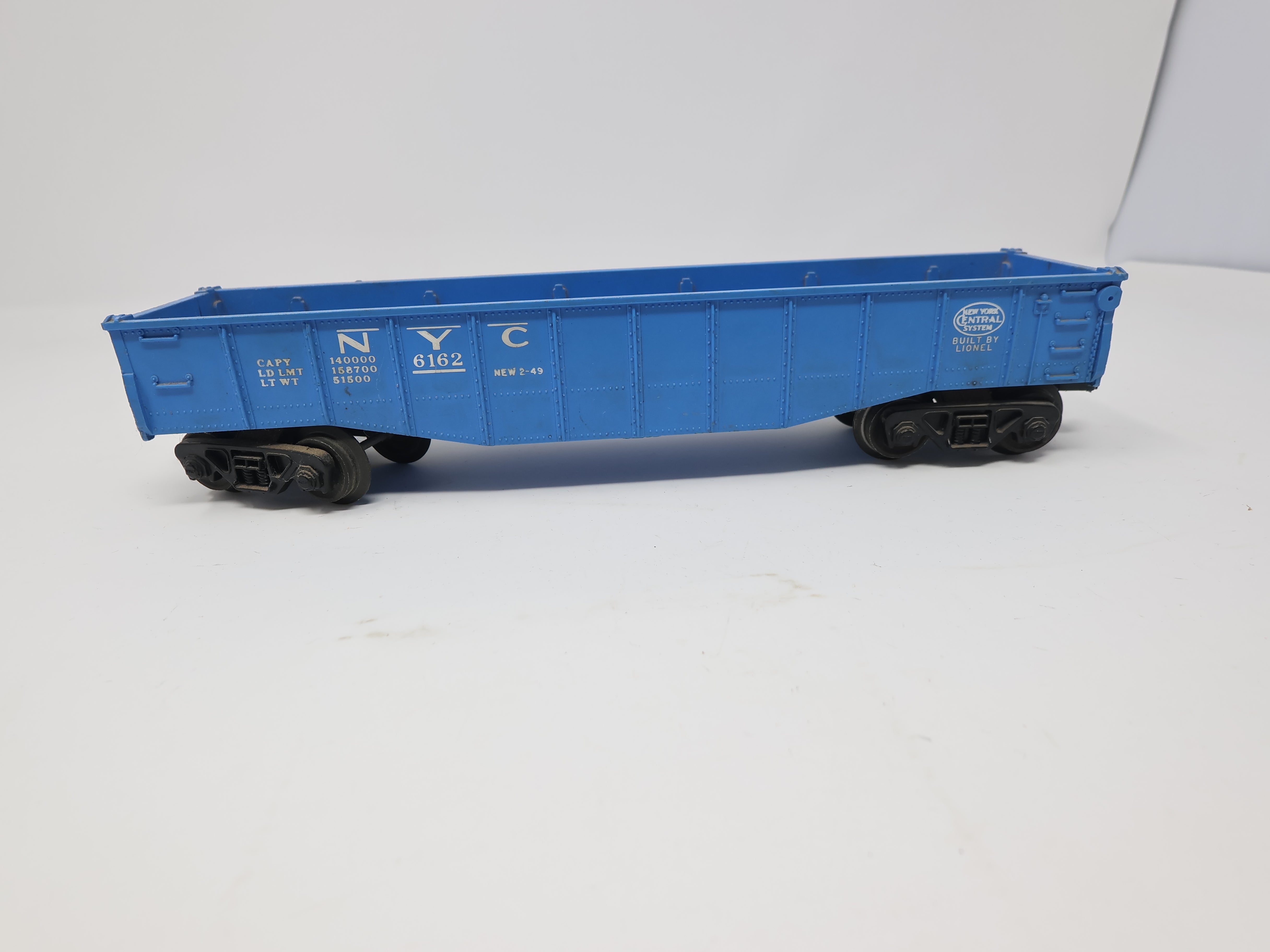 USED Lionel O, 38' Gondola, New York Central NYC #6162