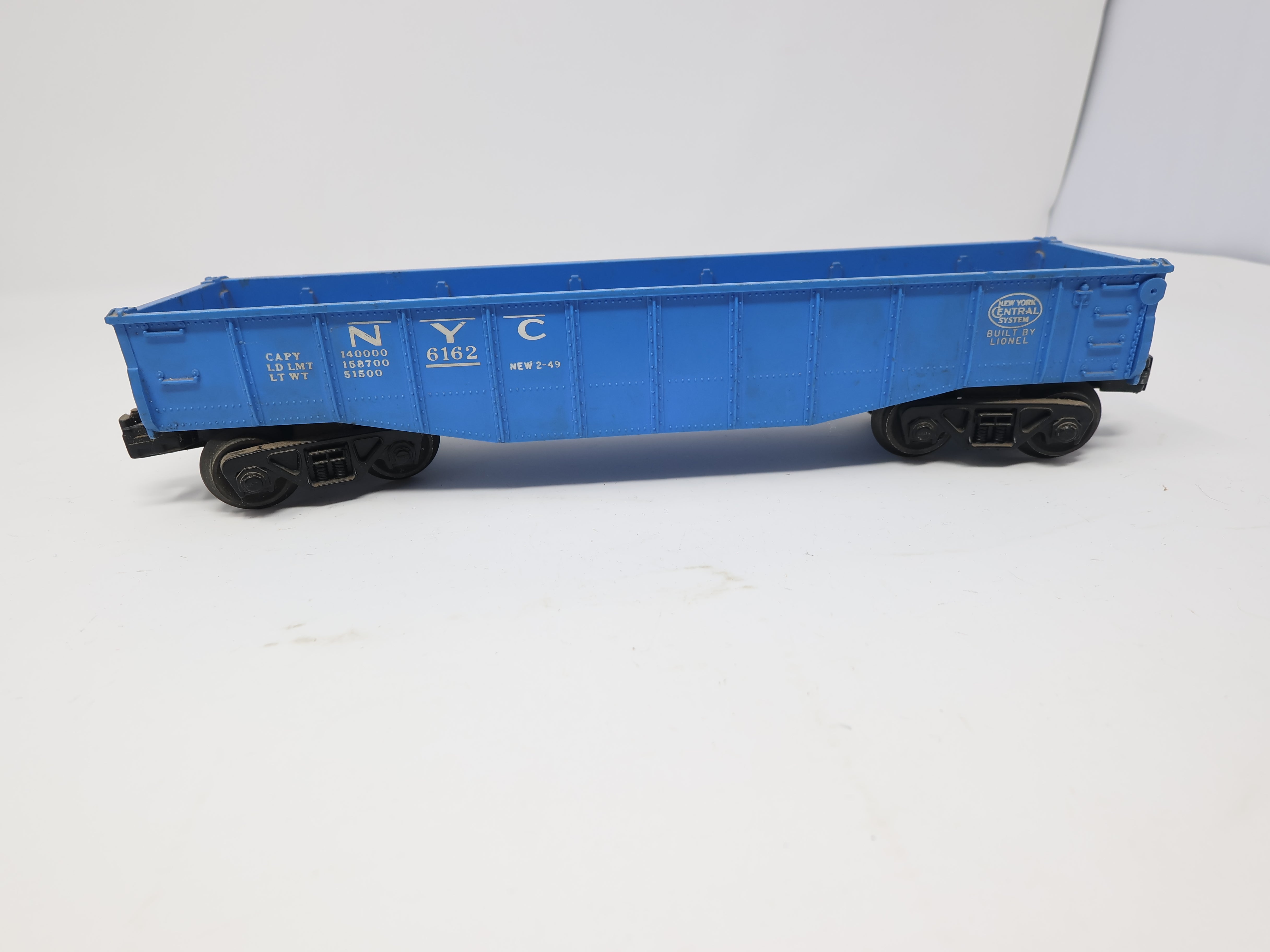 USED Lionel O, 38' Gondola, New York Central NYC #6162