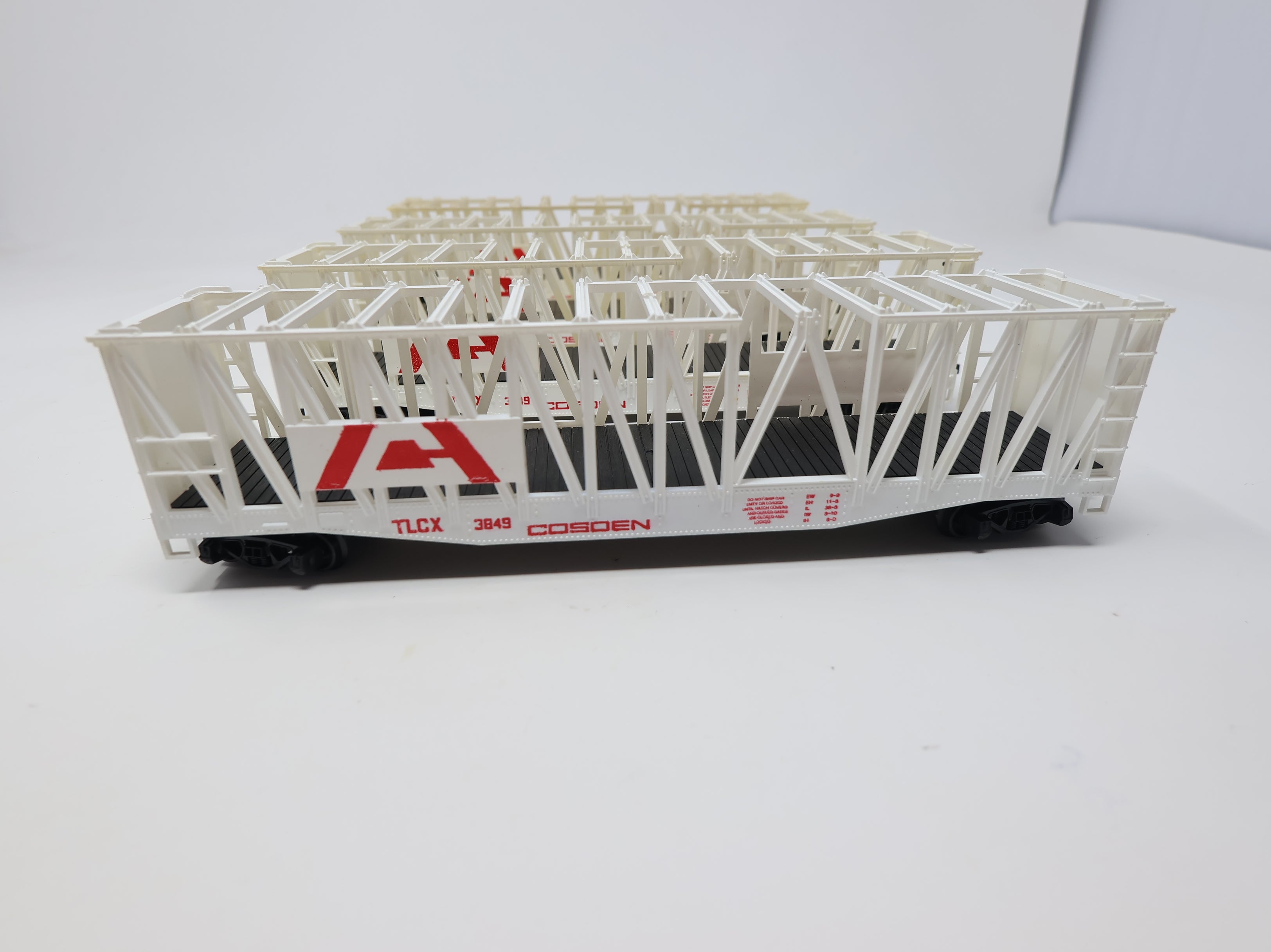 USED AHM HO Scale Container Carrier Cosden TLCX #3849 (4 pcs)