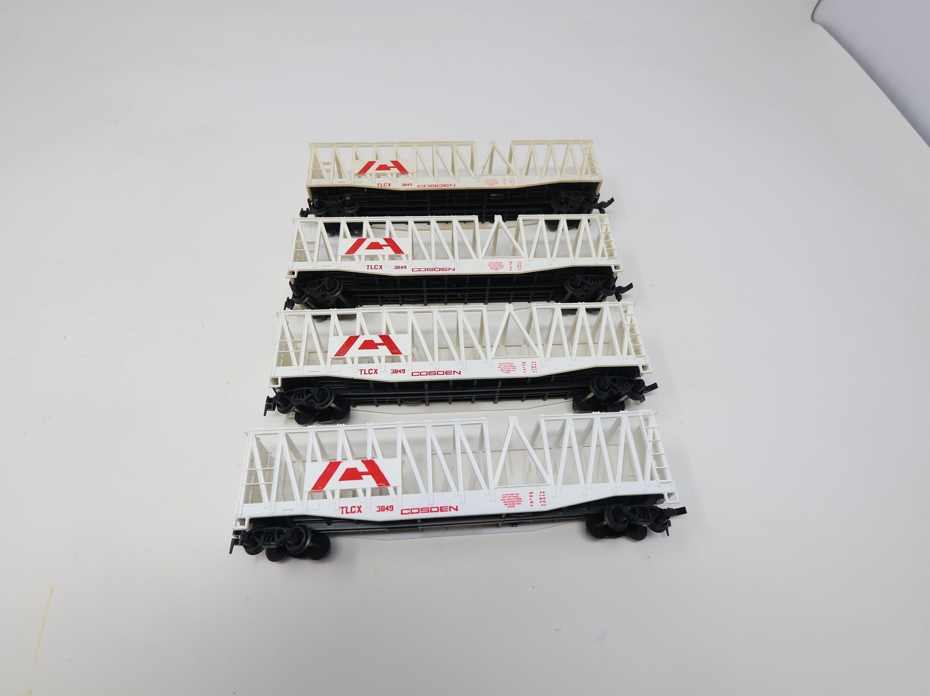 USED AHM HO Scale Container Carrier Cosden TLCX #3849 (4 pcs)