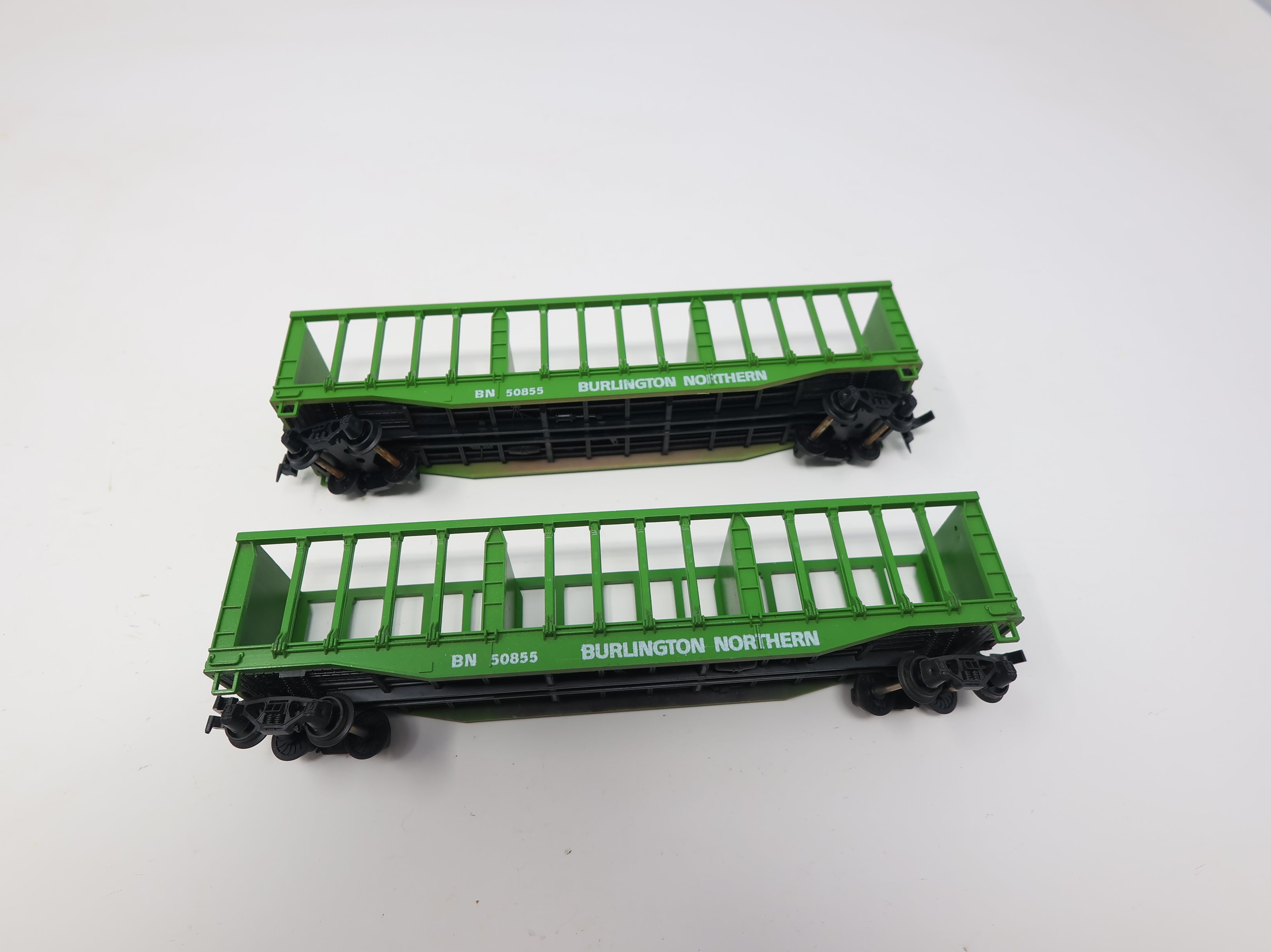 USED AHM HO Scale Pulpwood Car Burlington Northern BN #50855 (2 pcs)