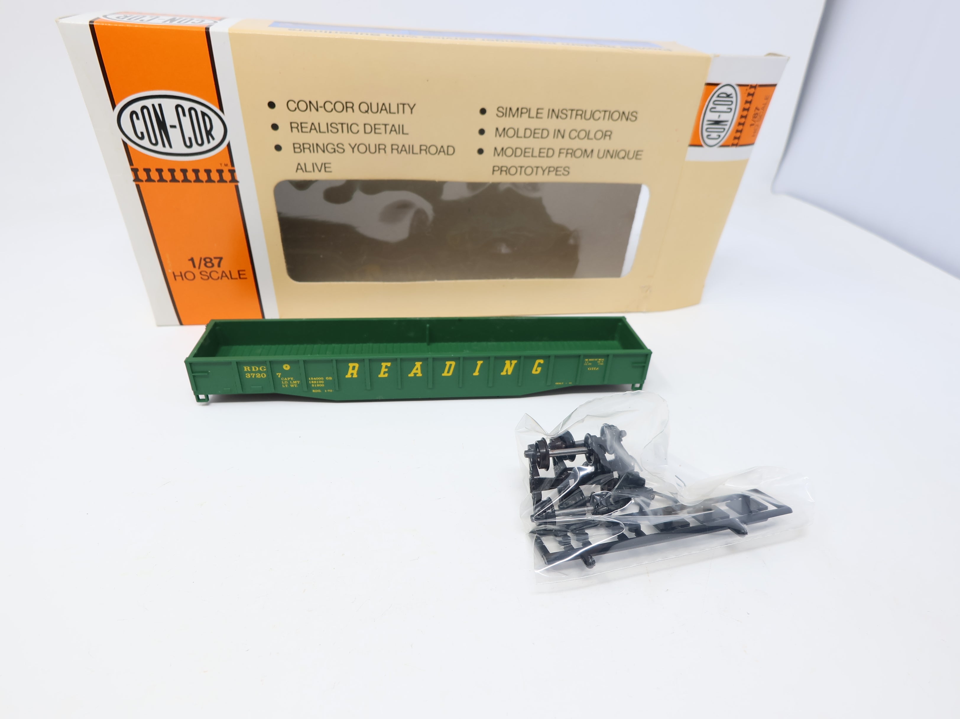 USED Con-Cor HO Scale RDG Historical Society Mill Gondola Reading #37207