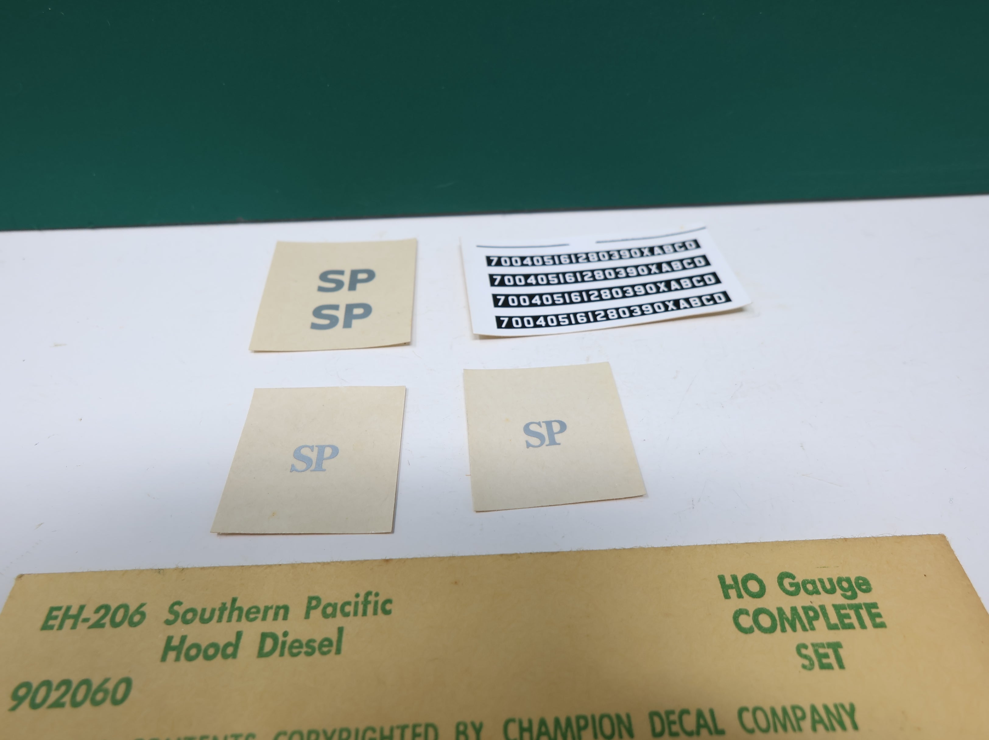 USED Champ Decals EH206 HO Scale Southern Pacific Hood Diesel Decals