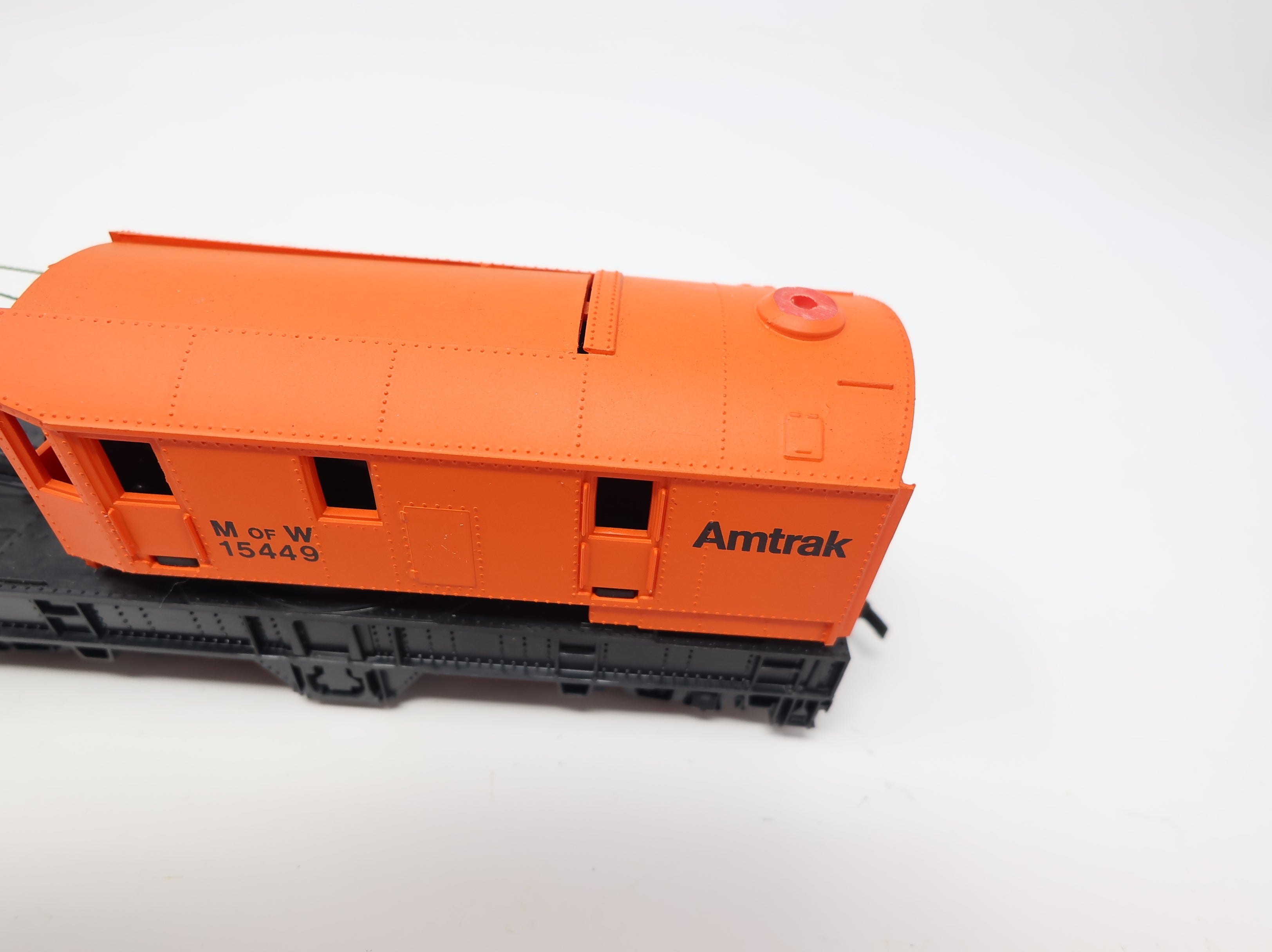 USED Bachmann HO Scale 12-Wheel Maintenance Crane Amtrak MOW #15449