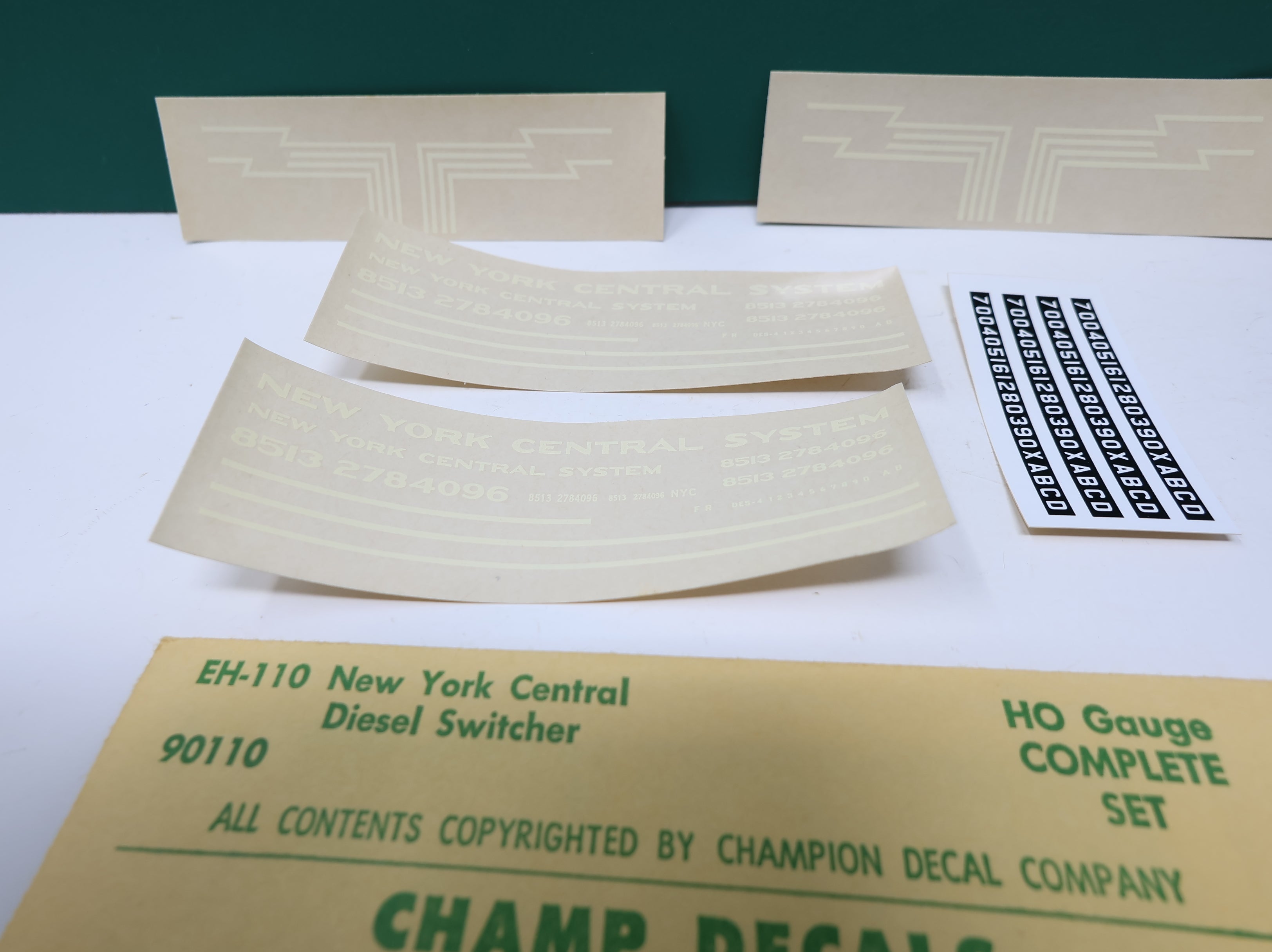 USED Champ Decals EH110 HO Scale NYC Diesel Switcher Decals