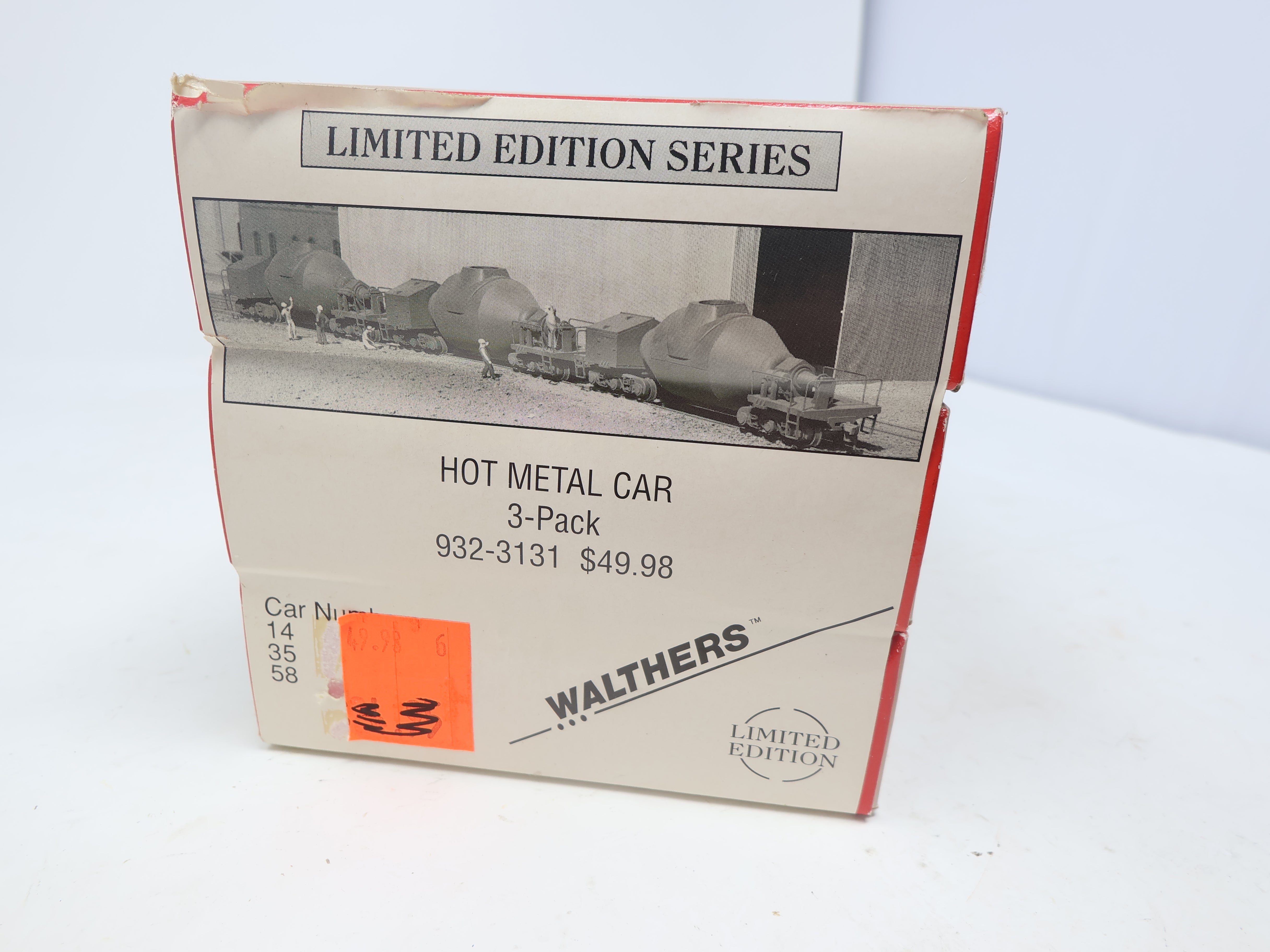 Walthers 932-3131 HO Scale, Hot Metal Car 3 Car Pack (Black w/ White Lettering)#14, 35, 58 (KIT)