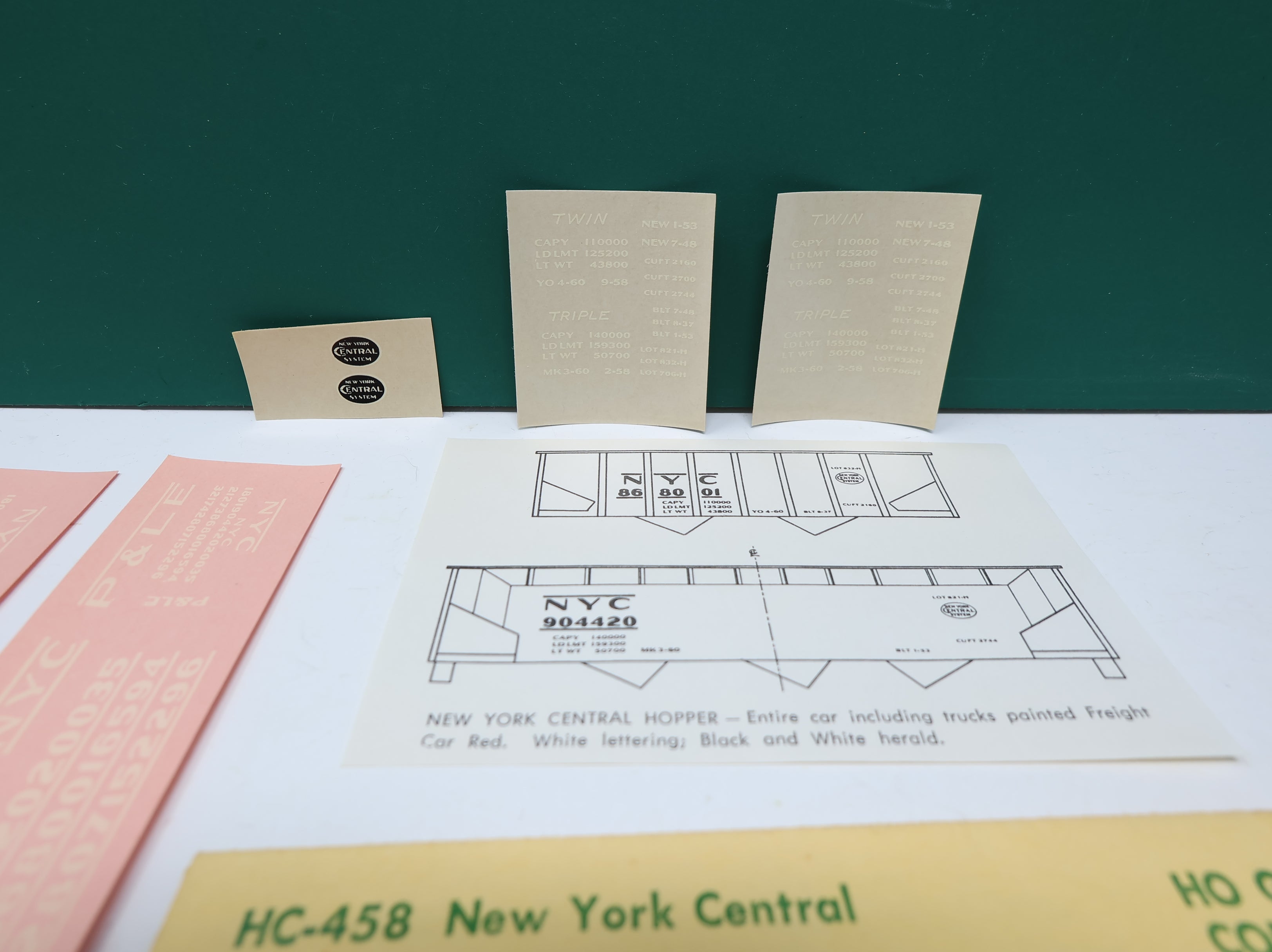 USED Champ Decals HC458 HO Scale NYC Open Hopper Decals