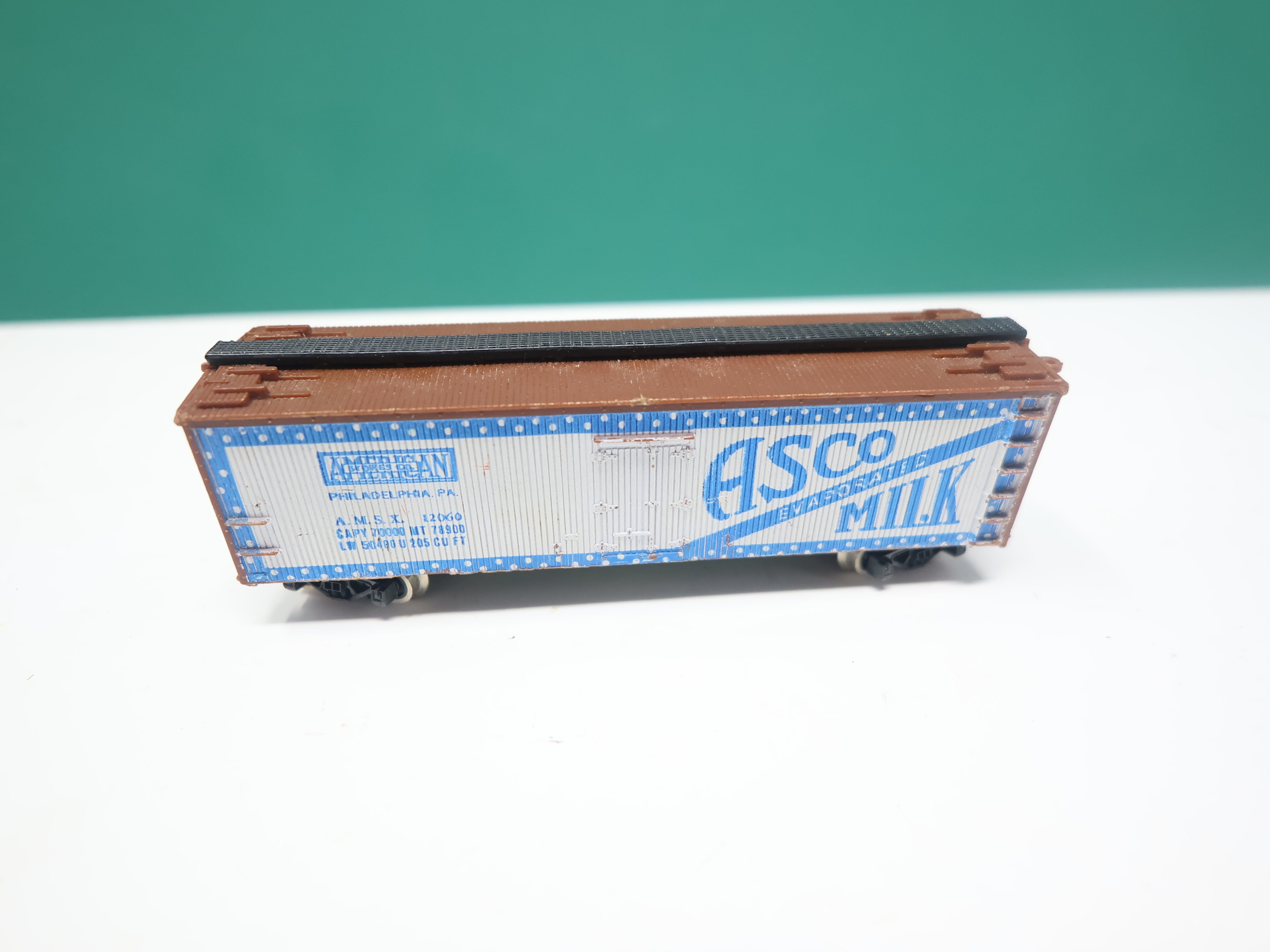 USED Bachmann N Scale, Wooden Reefer, Asco Evaporated Milk AMSX #12060