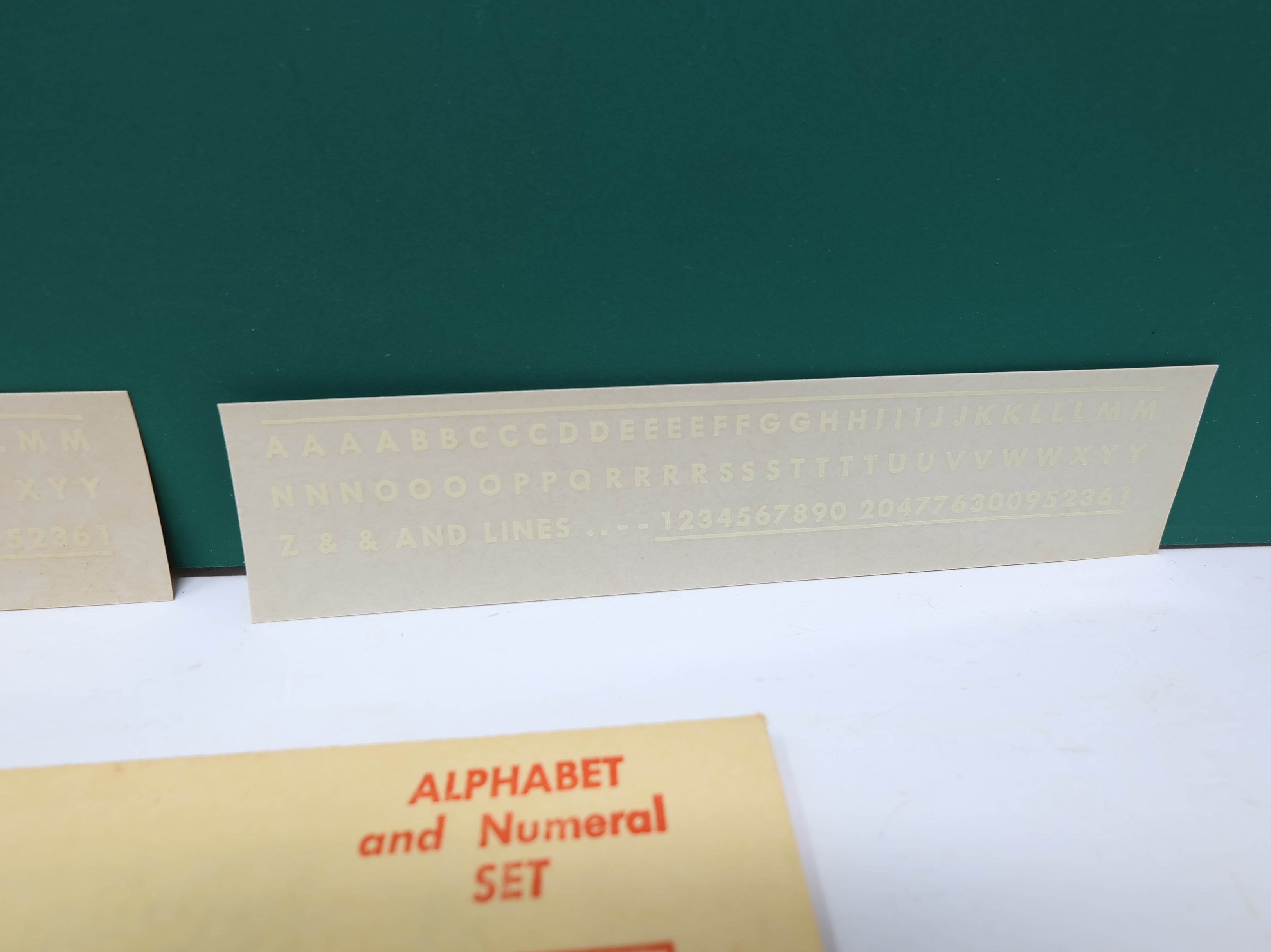 USED Champ Decals L48 HO Scale Modern Gothic White Alphabet & Numeral Decals