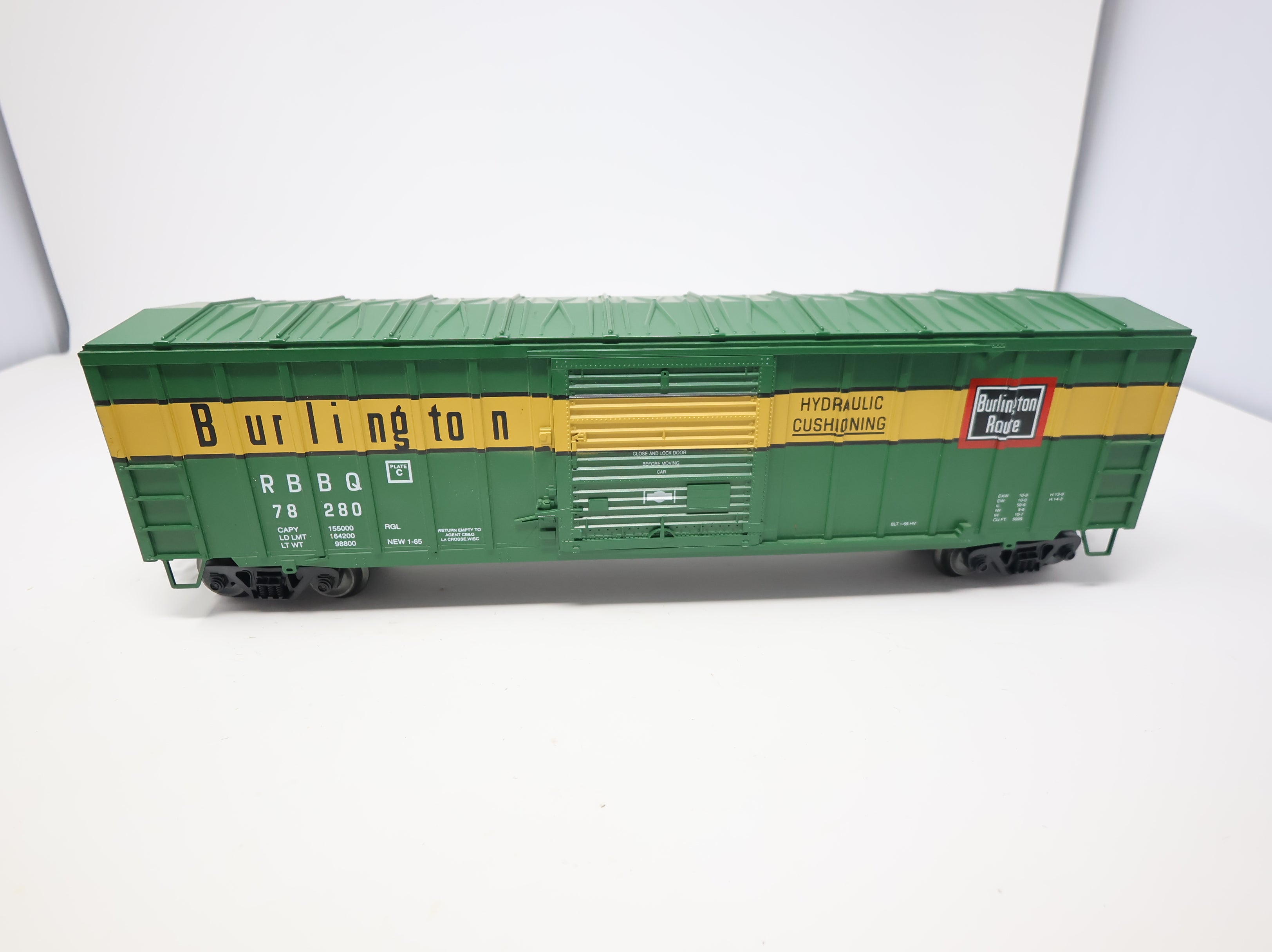 USED Weaver O 50' Box Car Burlington RBBQ #78280