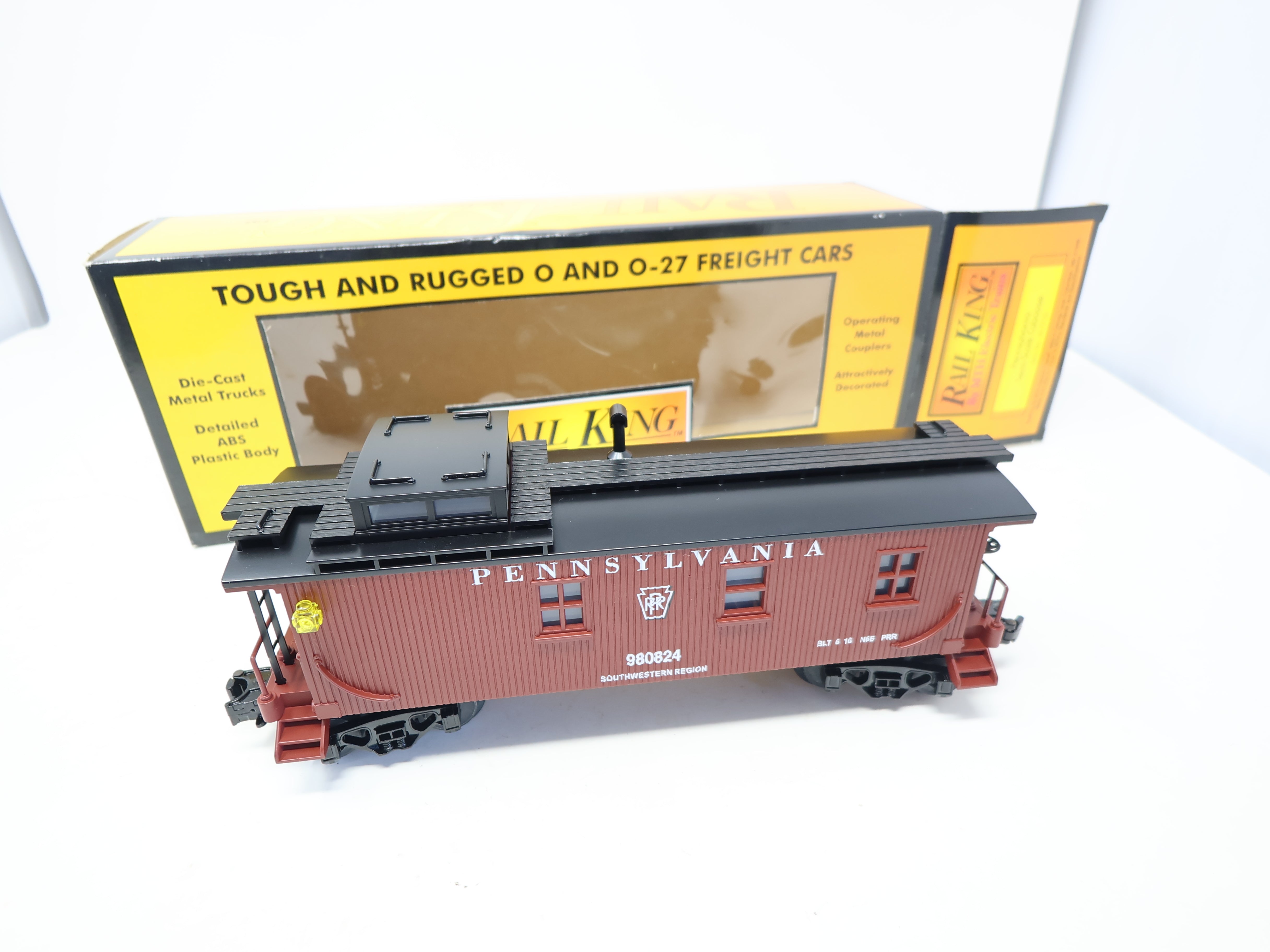 USED MTH Rail King 30-7715 O, Semi-Scale Caboose, Pennsylvania #980824