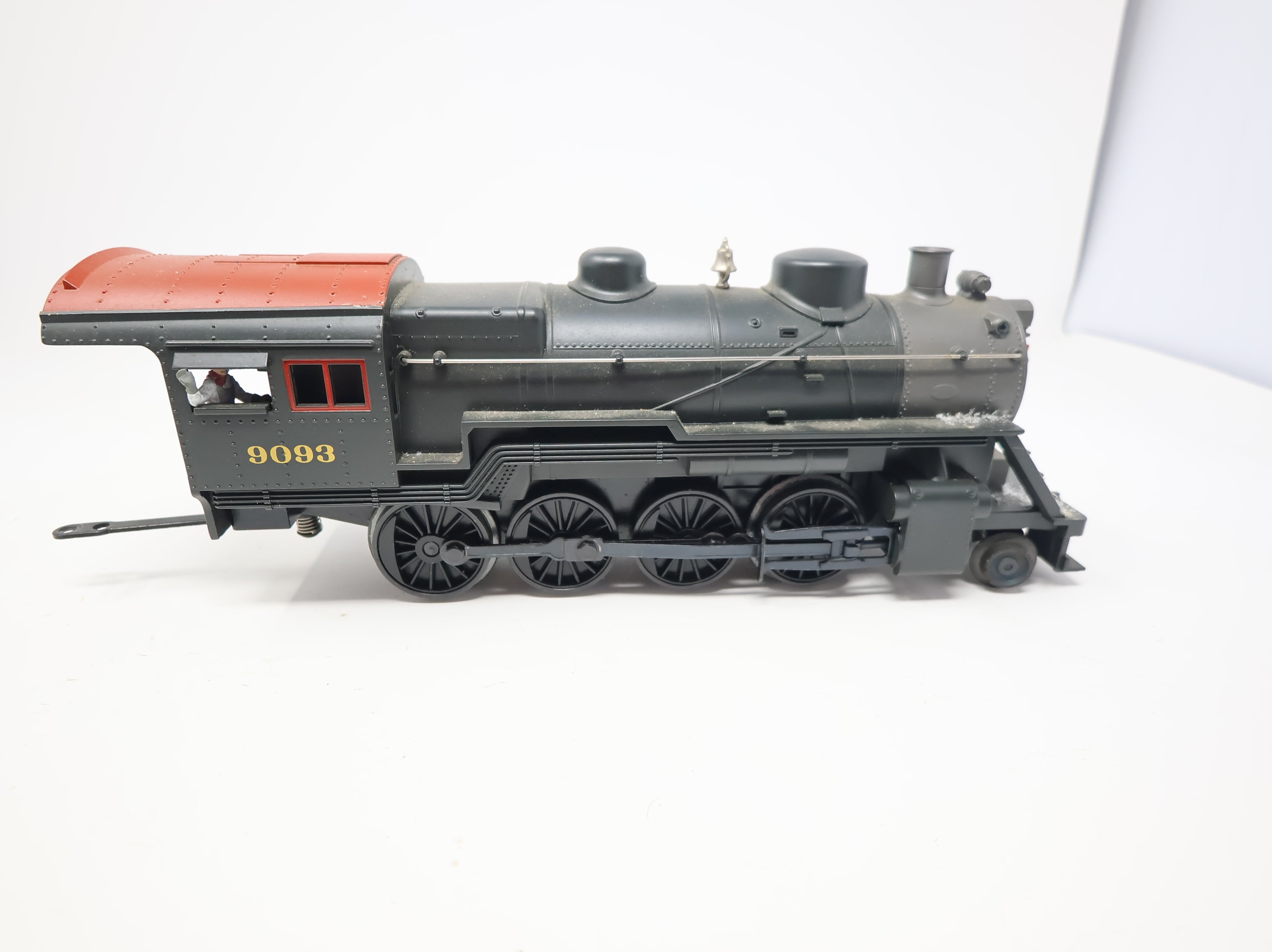 USED MTH Rail King O 2-8-0 Steam Engine w/ Custom Snow & Christmas Wreath Pennsylvania #9093 Proto-Sound 2.0