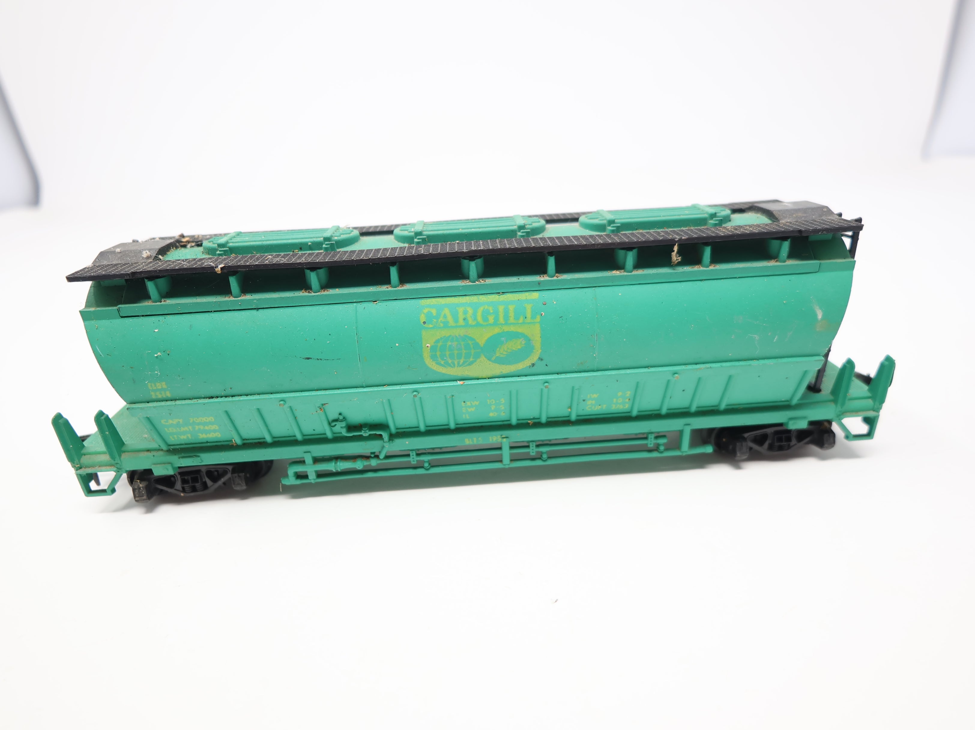 USED AHM HO Scale Center Flow Covered Hopper Cargill TLDX #7514