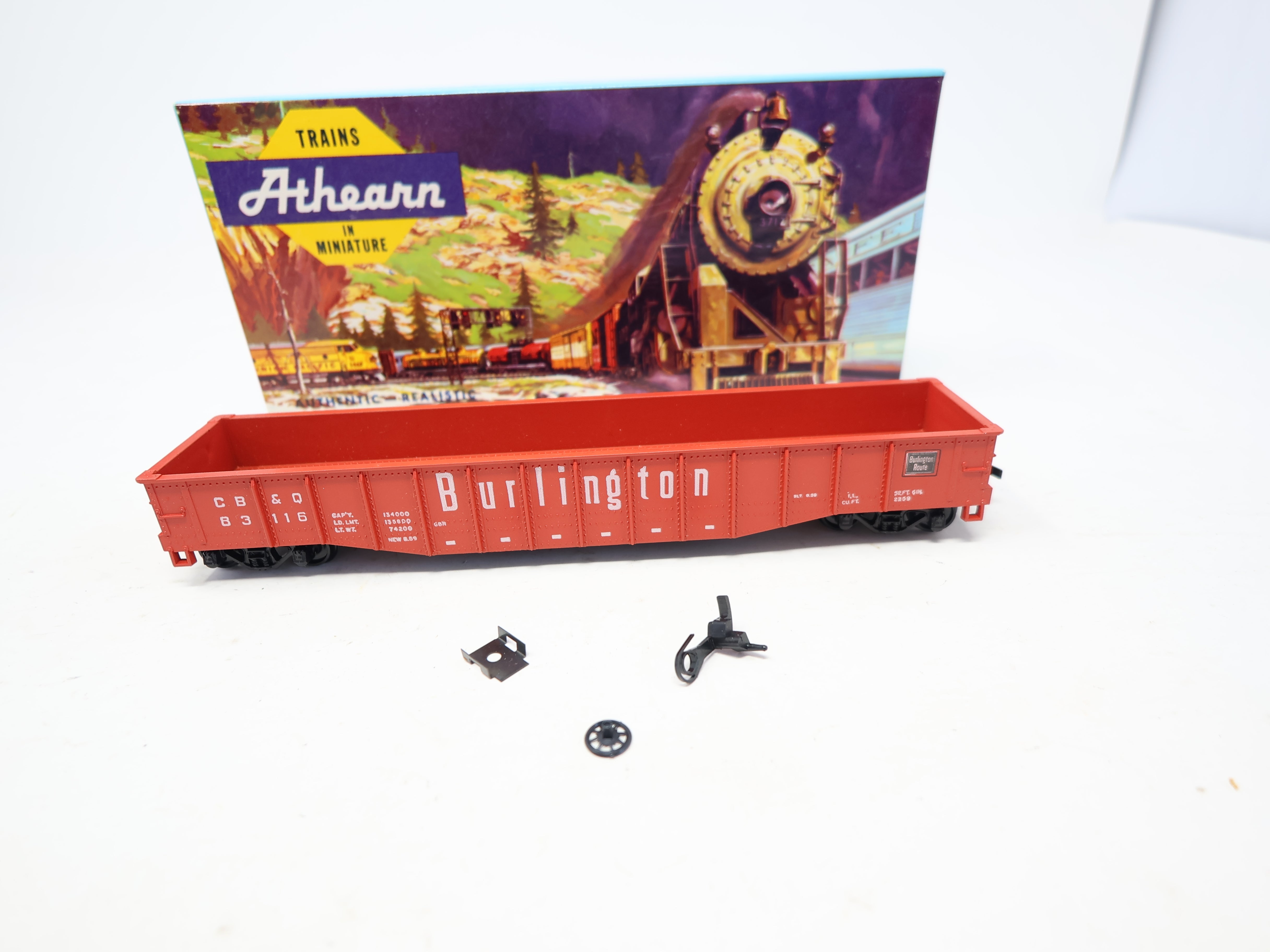 USED Athearn 1648 HO Scale, 50' Gondola, Burlington CB&Q #83116