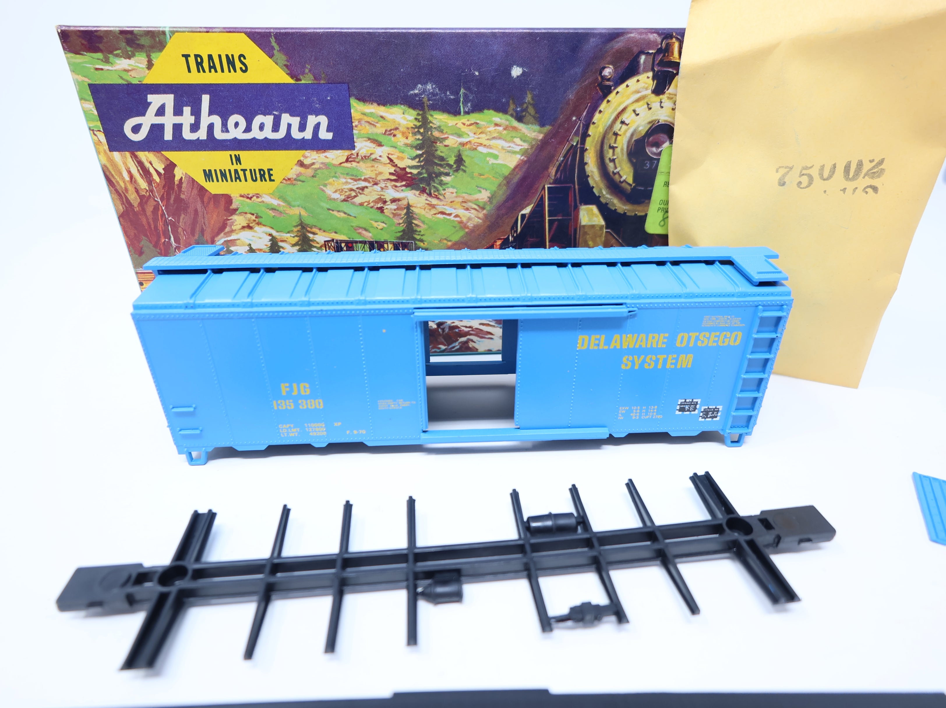 USED Athearn HO Scale 40' Steel Box Car Delaware Otsego System FJG #135380 Bev-Bel KIT