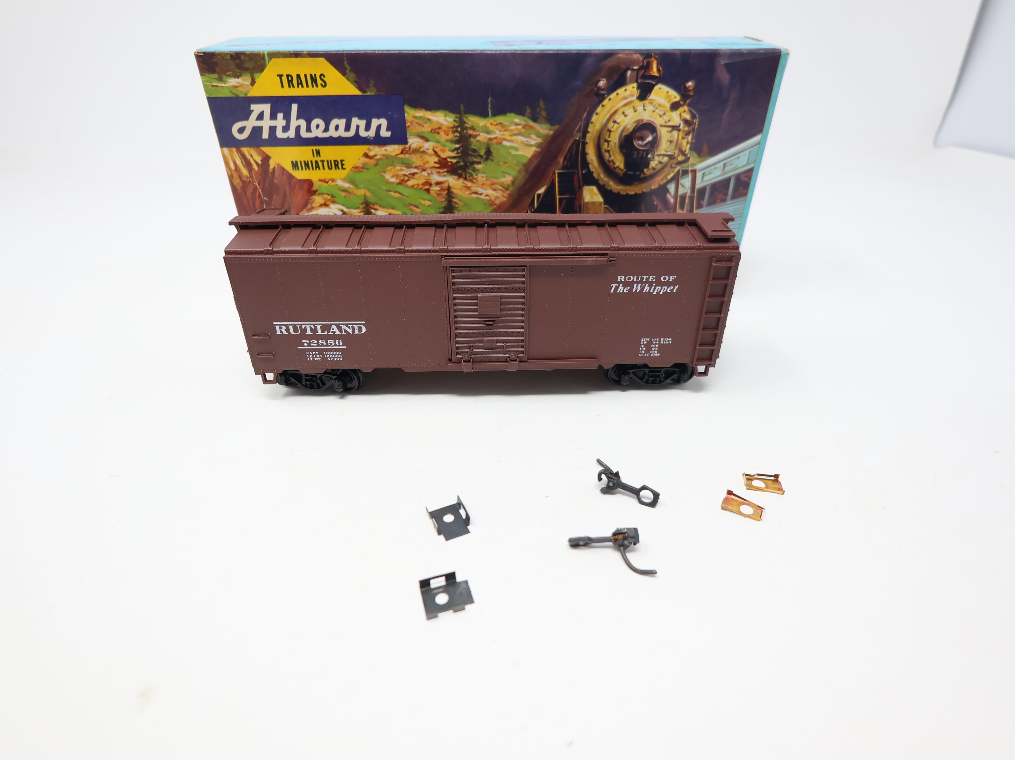 USED Athearn HO Scale 40' Steel Box Car Rutland #72856 Bev-Bel