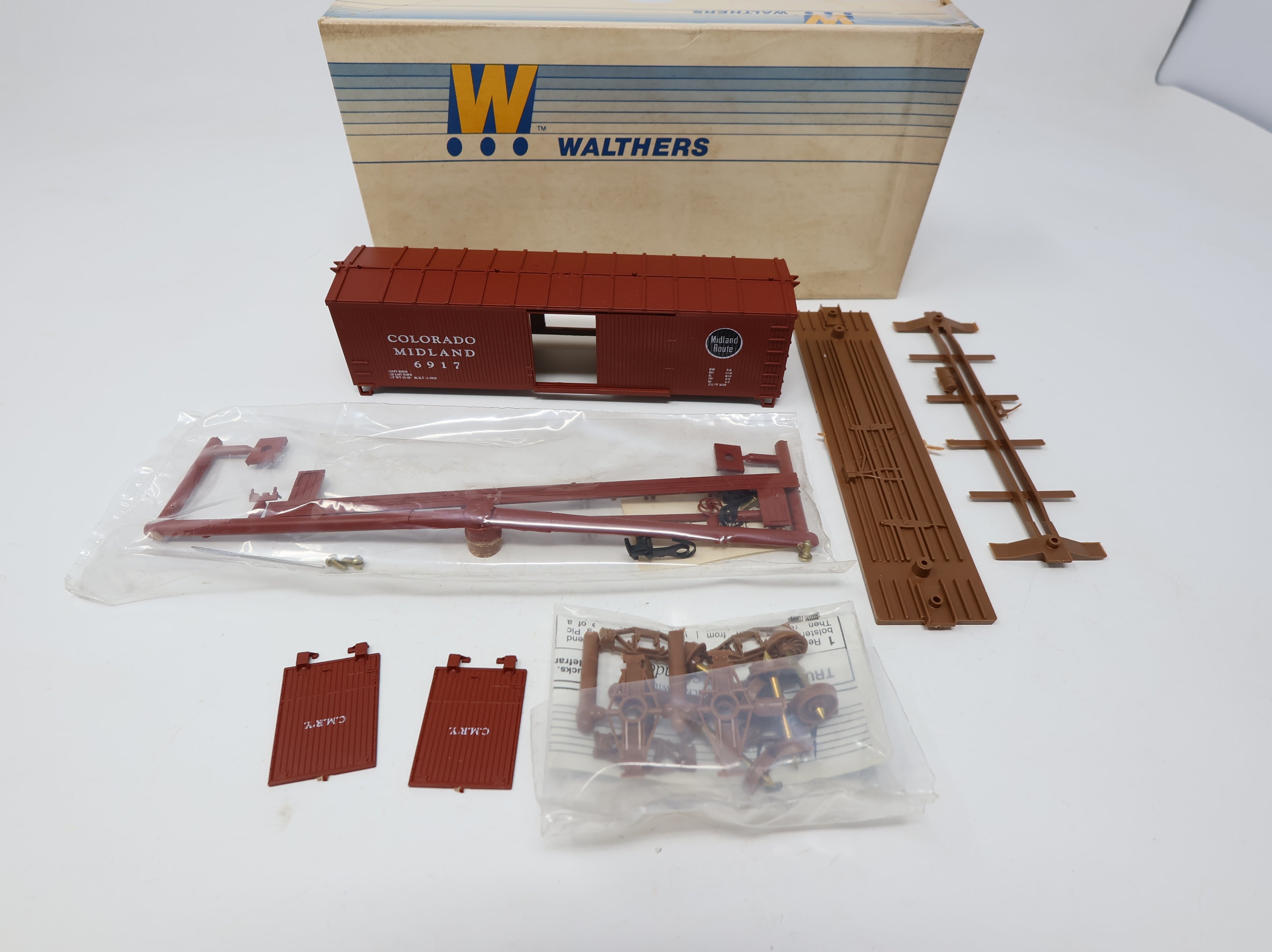 USED Walthers HO Scale 40' DS Wooden Box Car Colorado Midland #6917 KIT