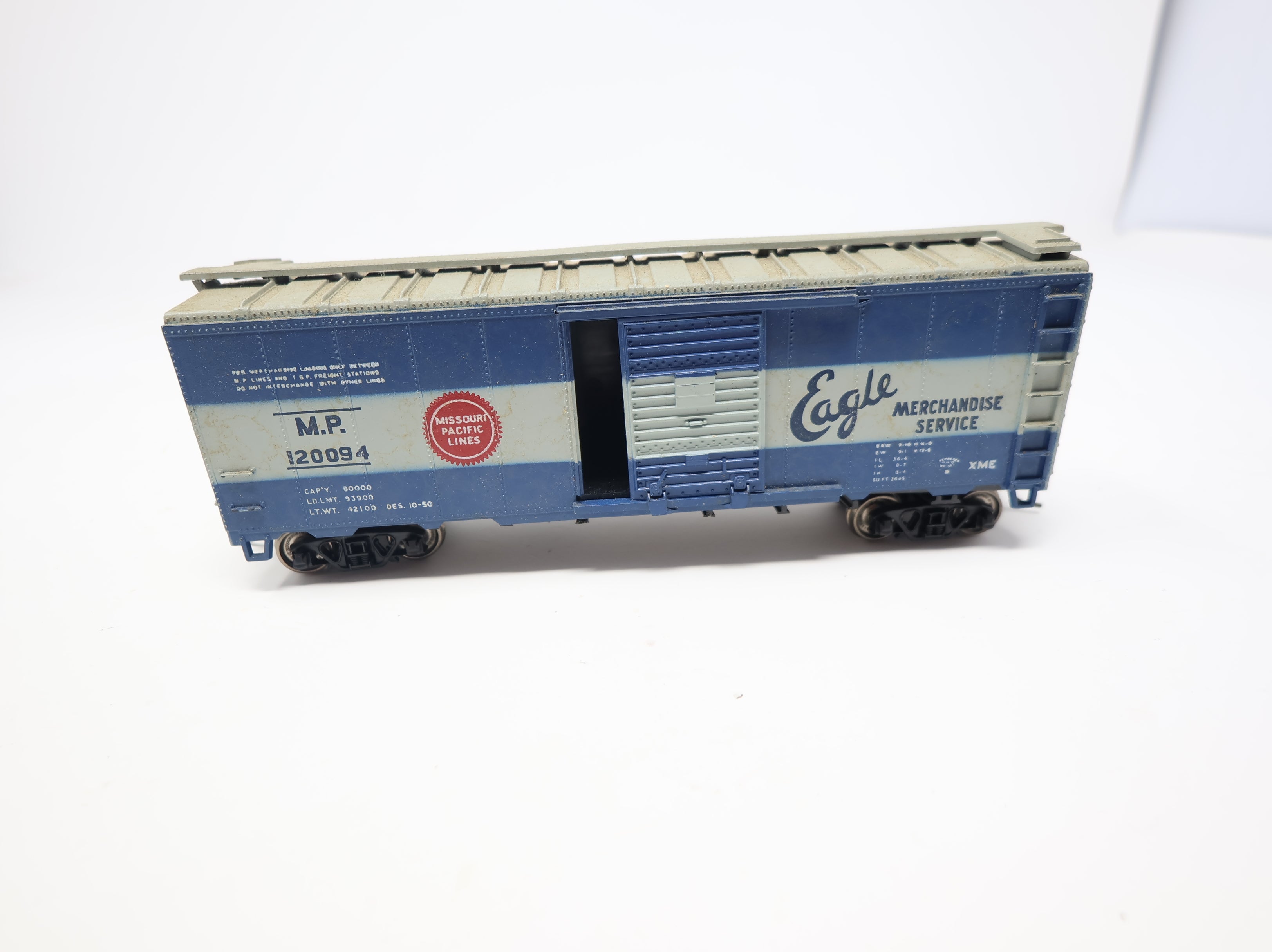 USED Athearn HO Scale 40' SD Box Car Missouri Pacific MP #120094 Eagle