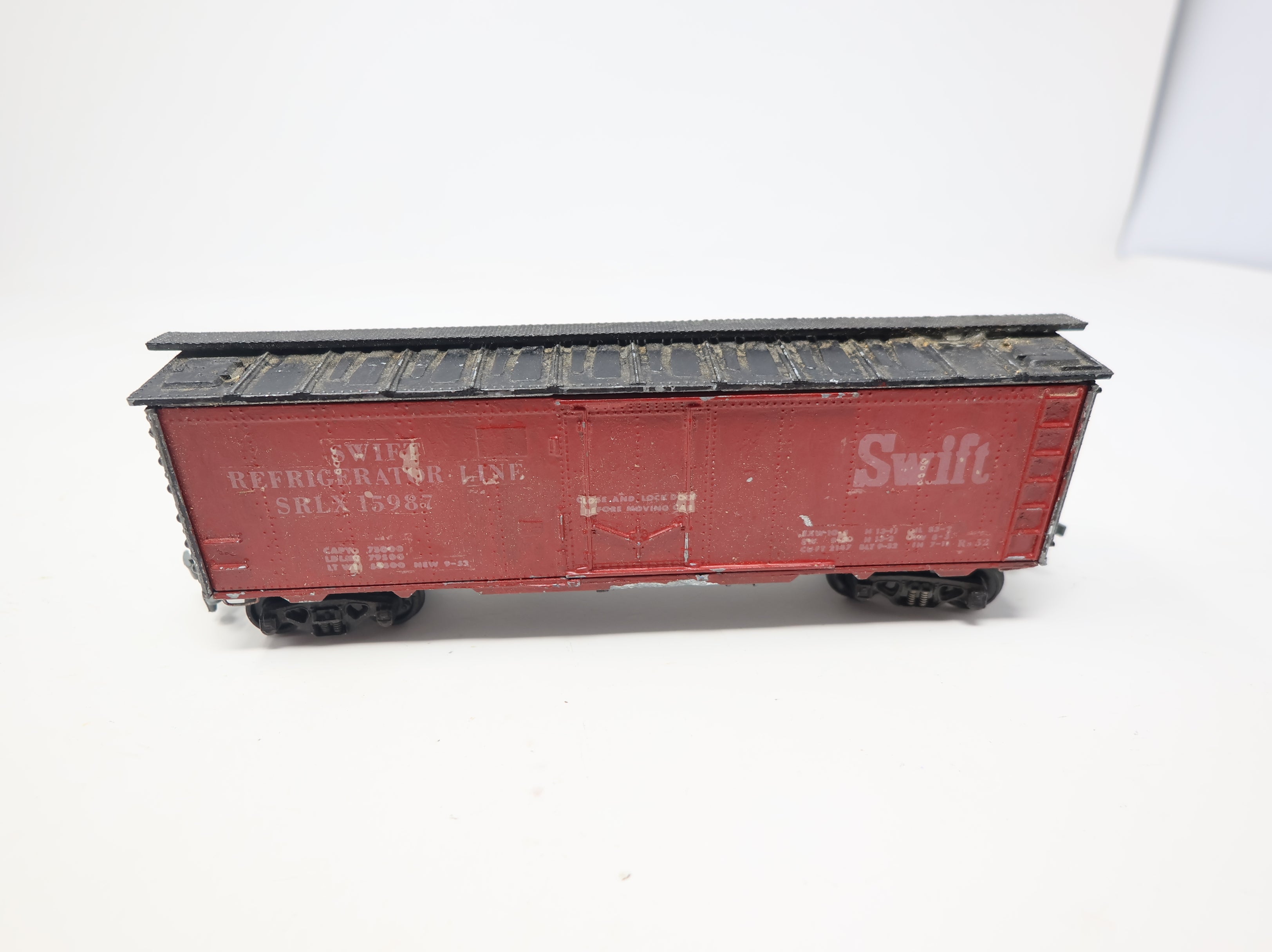 USED HO Scale 40' Reefer Box Car Swift Refrigerator Line SRLX #15987 Metal Custom