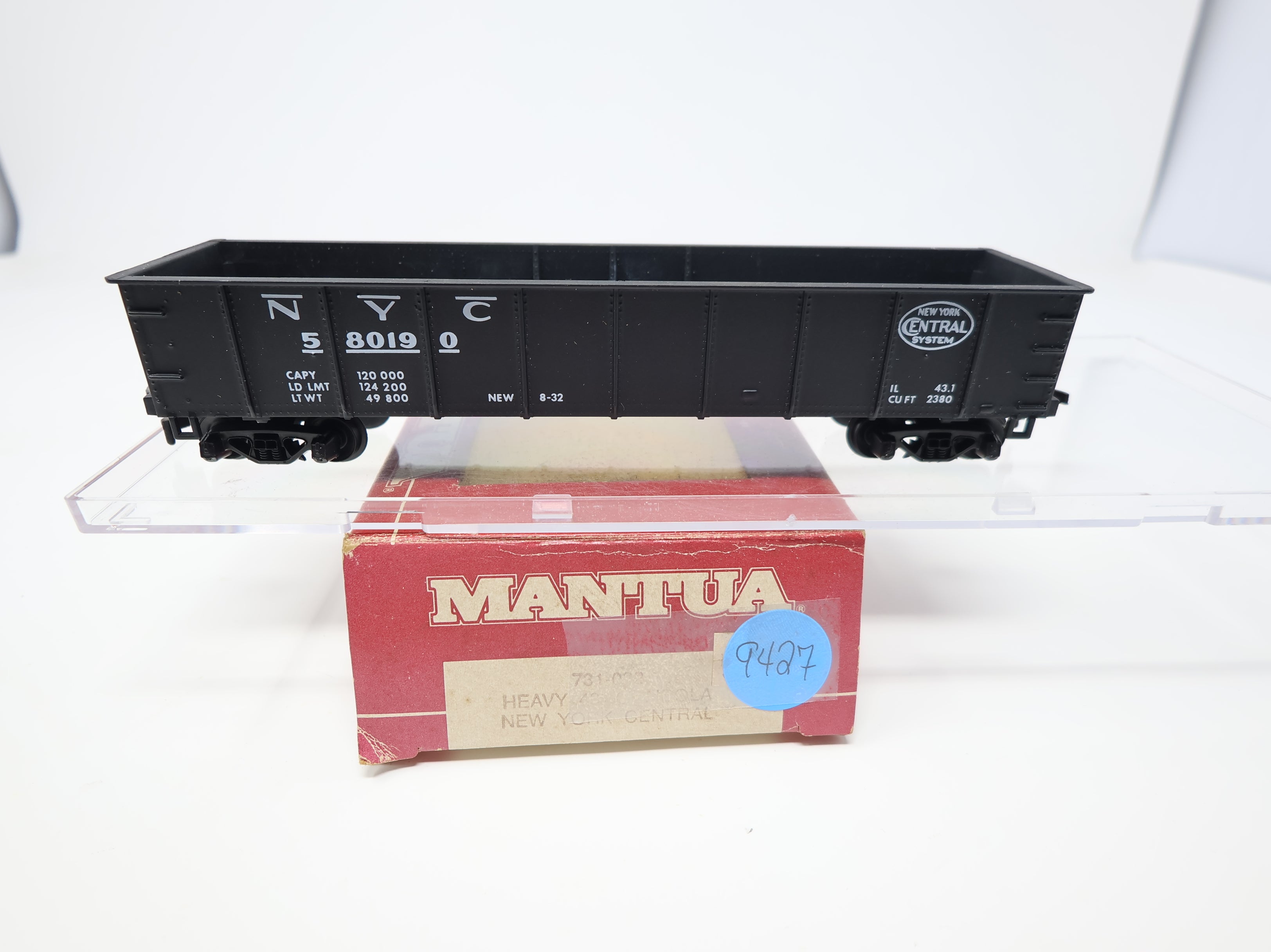 USED Mantua 731-022 HO Scale Heavy Gondola New York Central NYC #580190