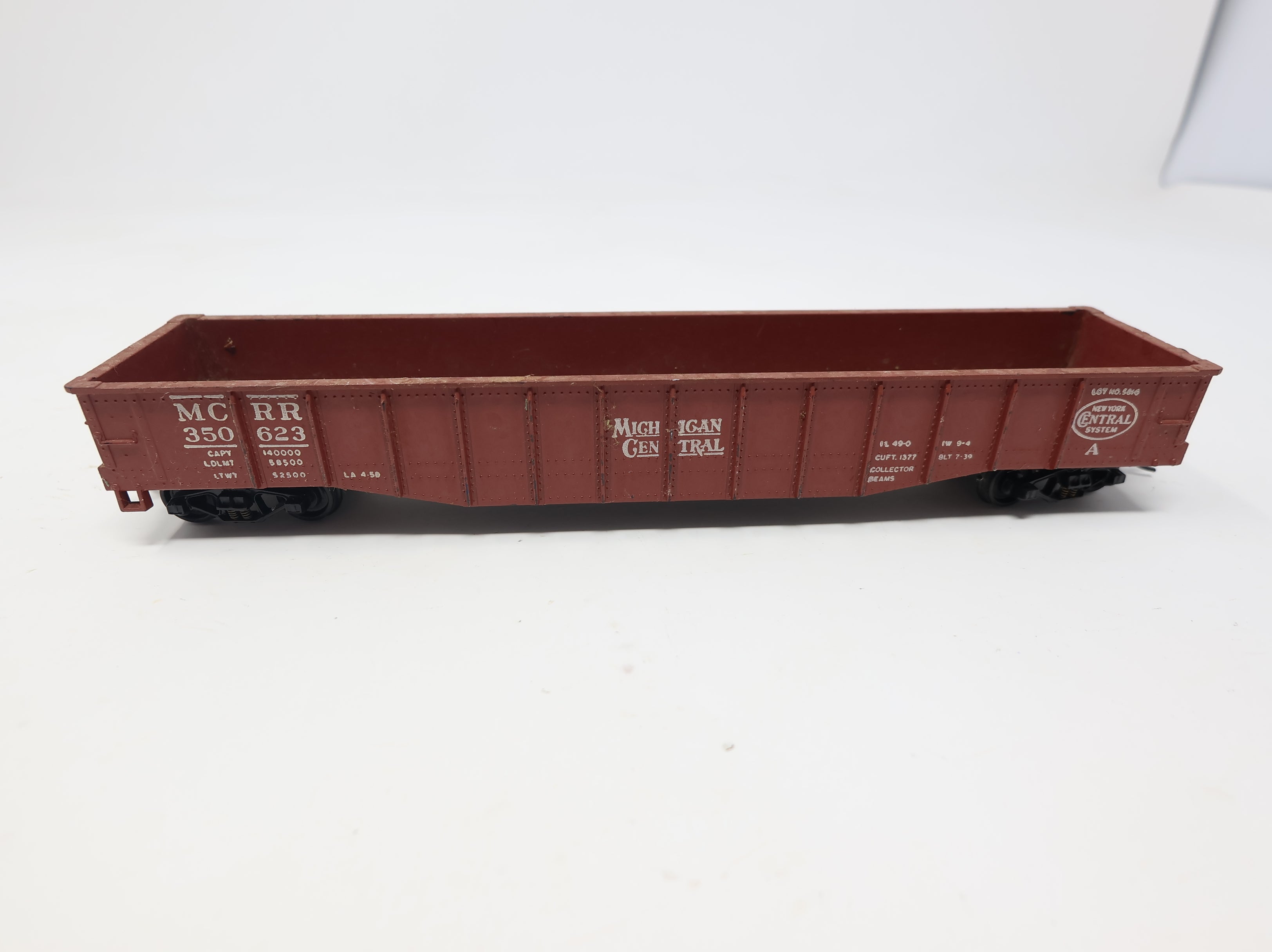 USED Athearn HO Scale 50' Gondola Michigan Central MCRR #350623