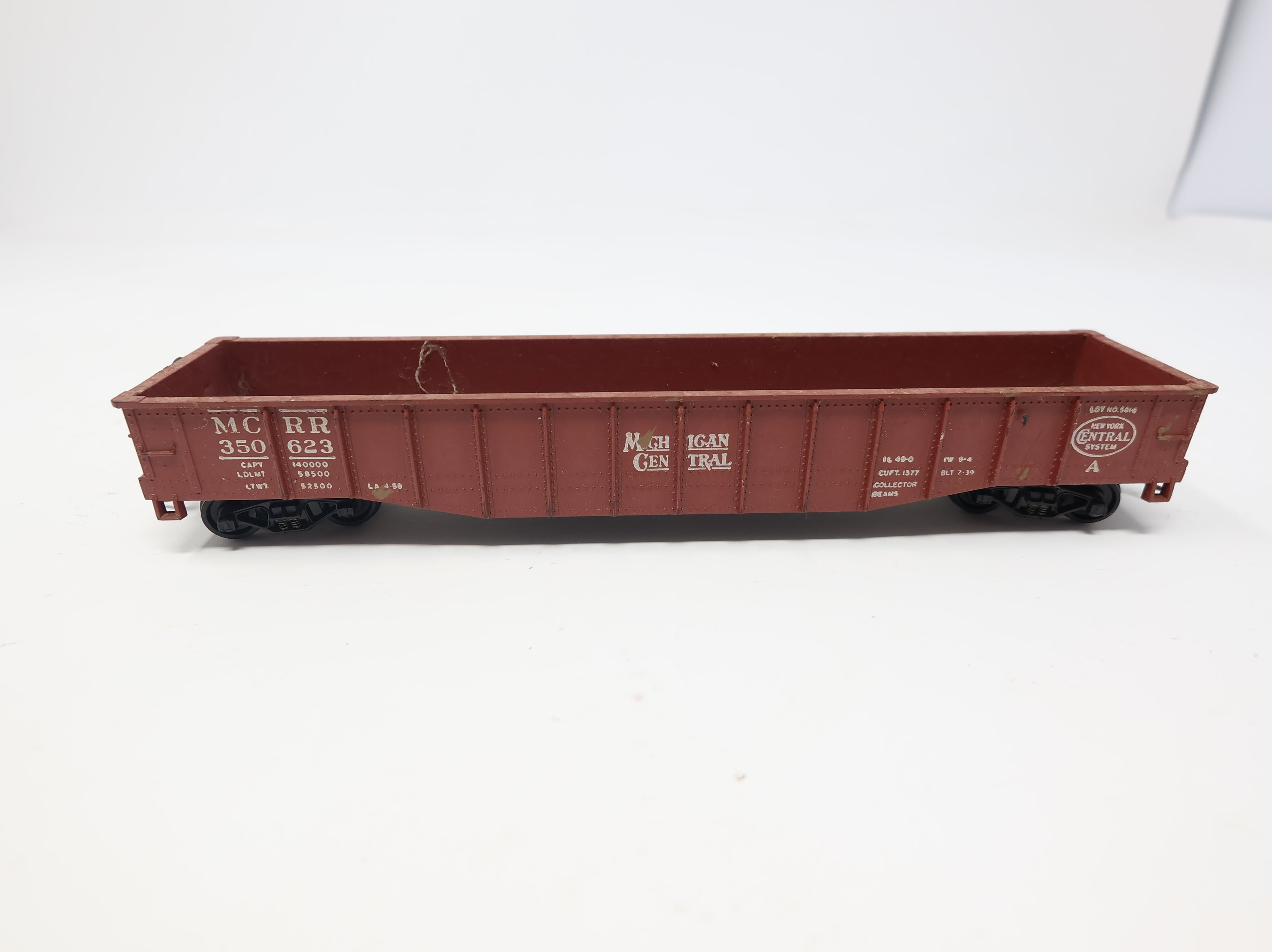 USED Athearn HO Scale 50' Gondola Michigan Central MCRR #350623