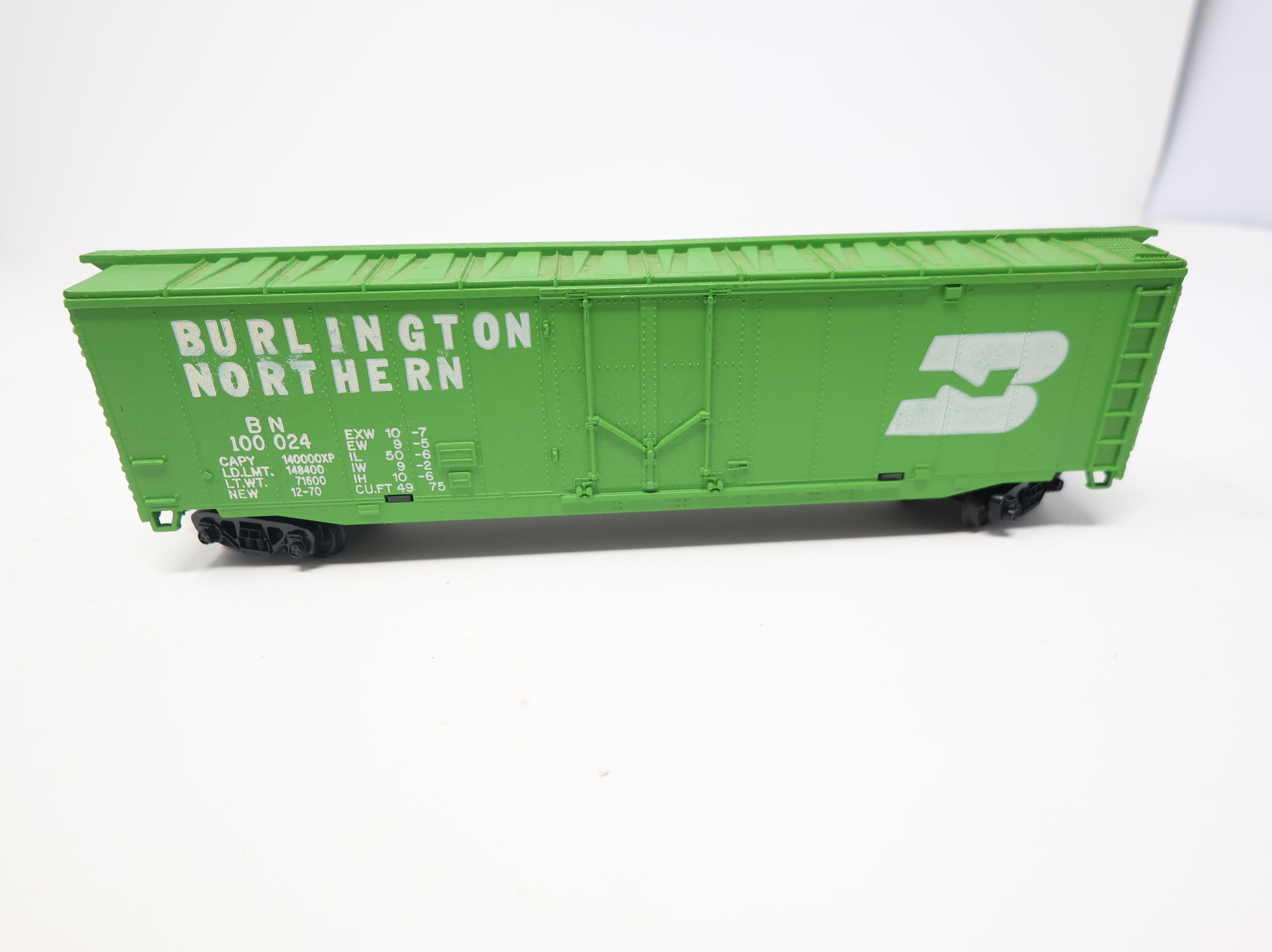 USED Tyco HO Scale 50' Box Car Burlington Northern BN #100024