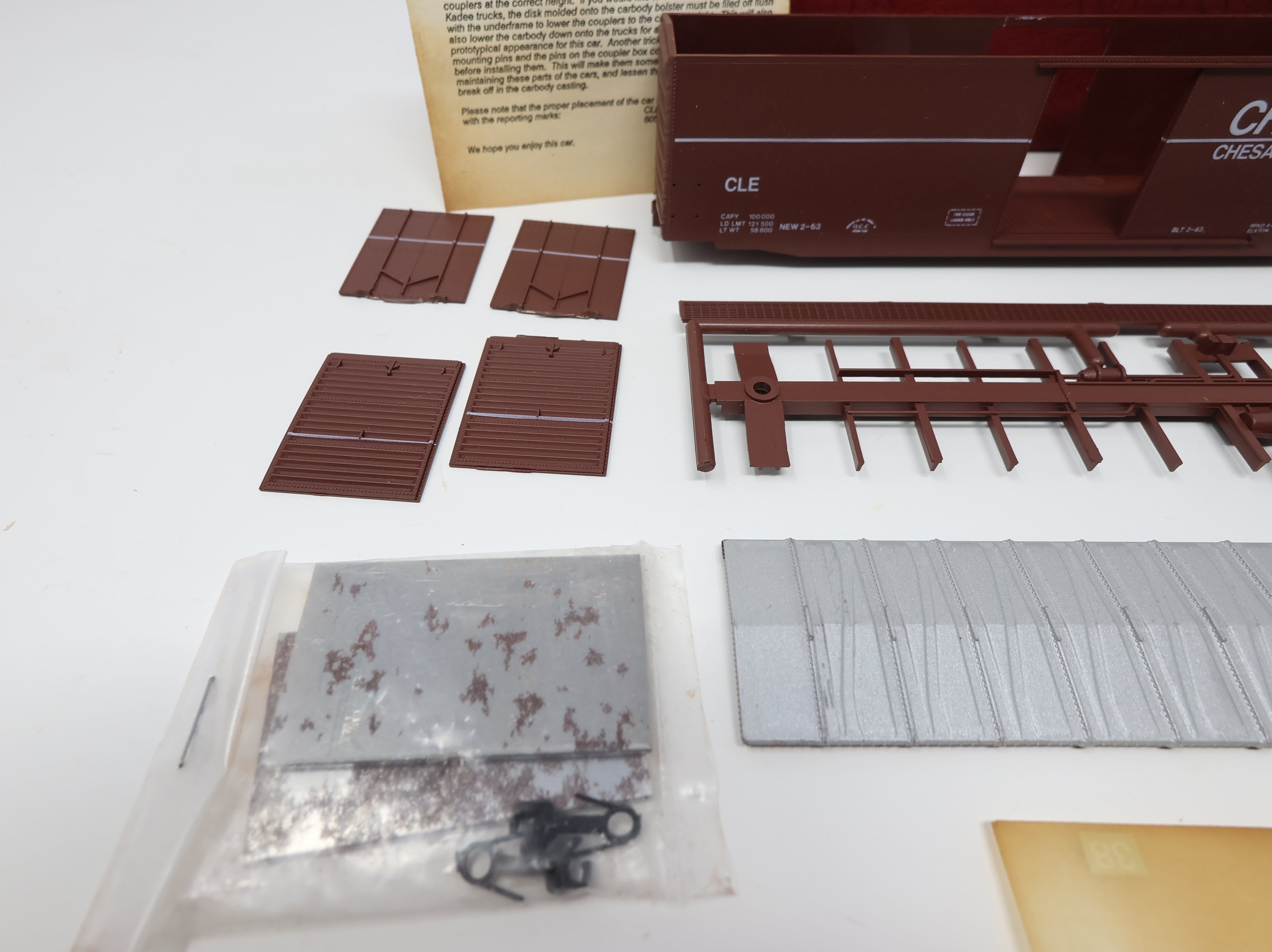 USED Front Range Products HO Scale 50' Box Car Chesapeake & Lake Erie CLE North Shore Model RR Club Car KIT