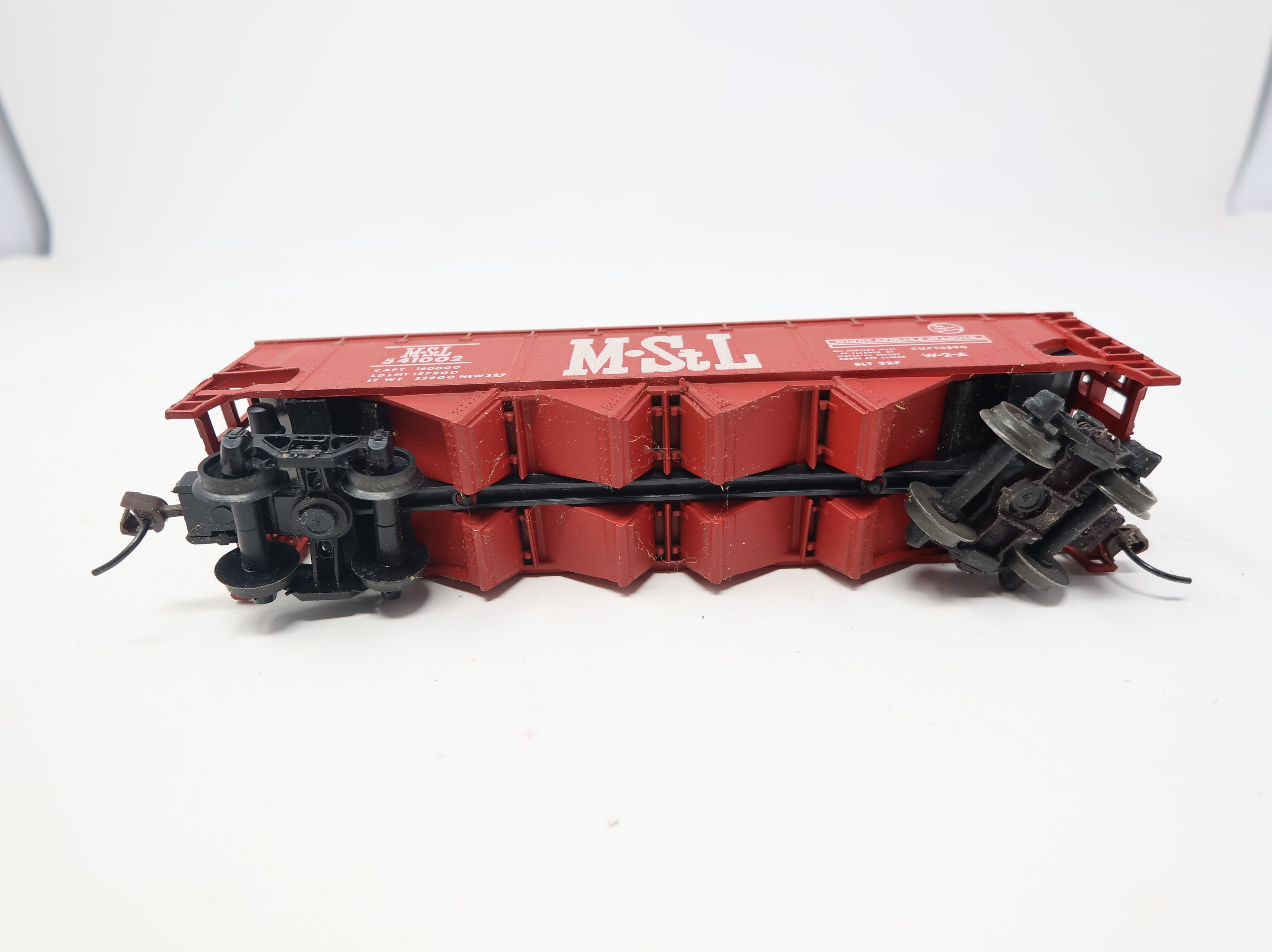 USED Rivarossi HO Scale 4 Bay Open Hopper Minneapolis & St Louis MStL #541002 w/ Coal Load