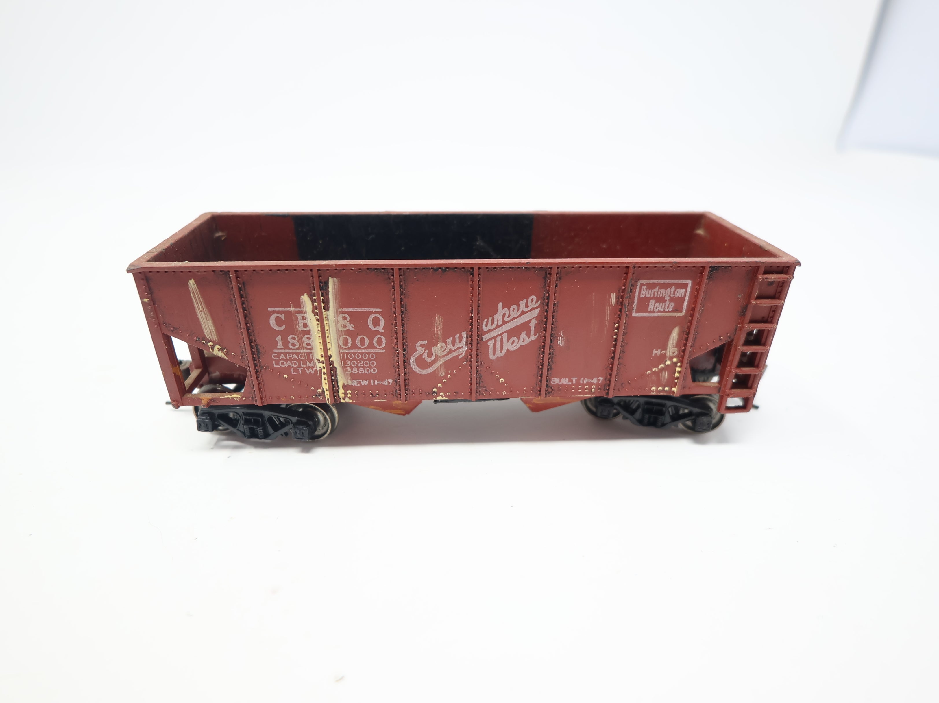 USED Varney HO Scale 2 Bay Open Hopper Burlington CB&Q #188000