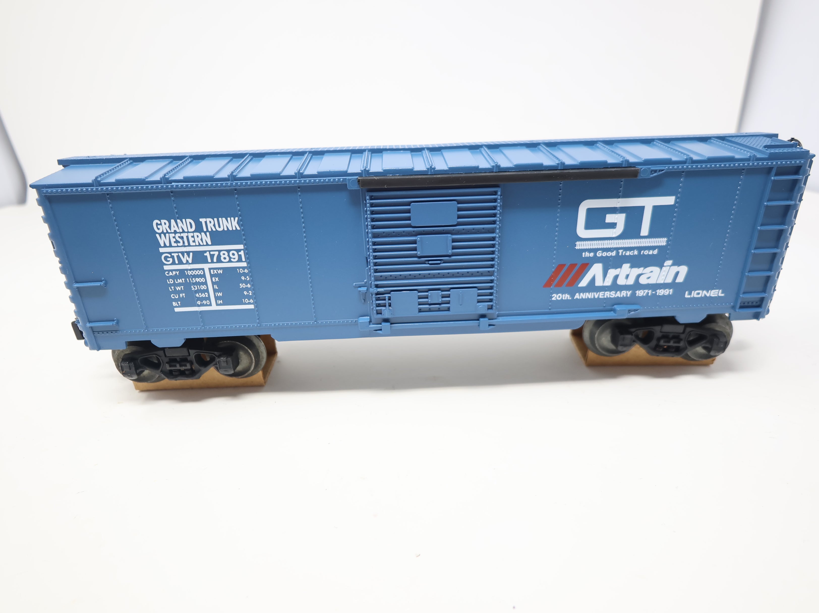 USED Lionel 6-17891 O Artrain 20th Anniversary Boxcar Grand Trunk Western GTW #17891