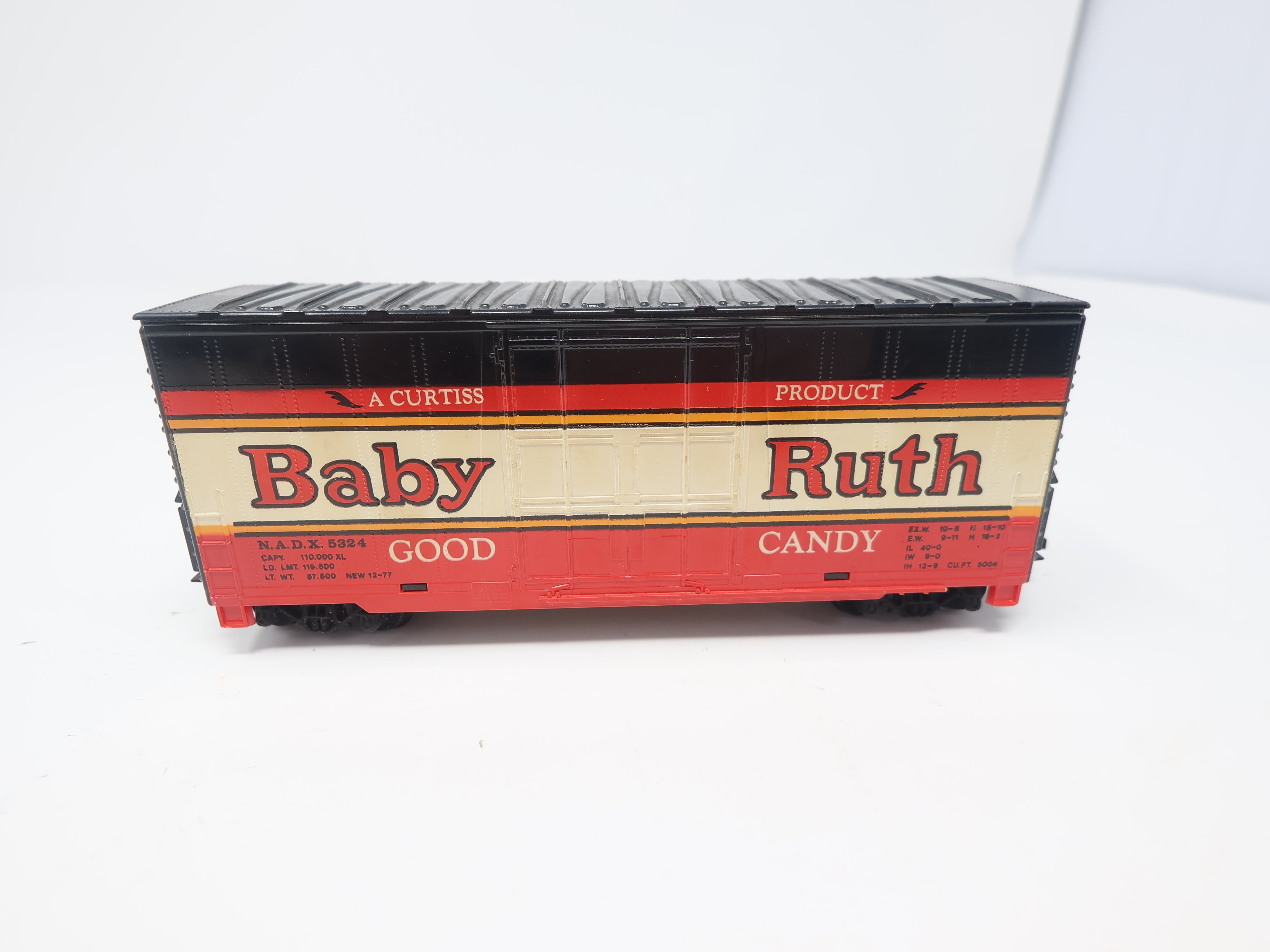 USED HO Scale, 40' Hi-Cube Steel Box Car, Baby Ruth NADX #5324