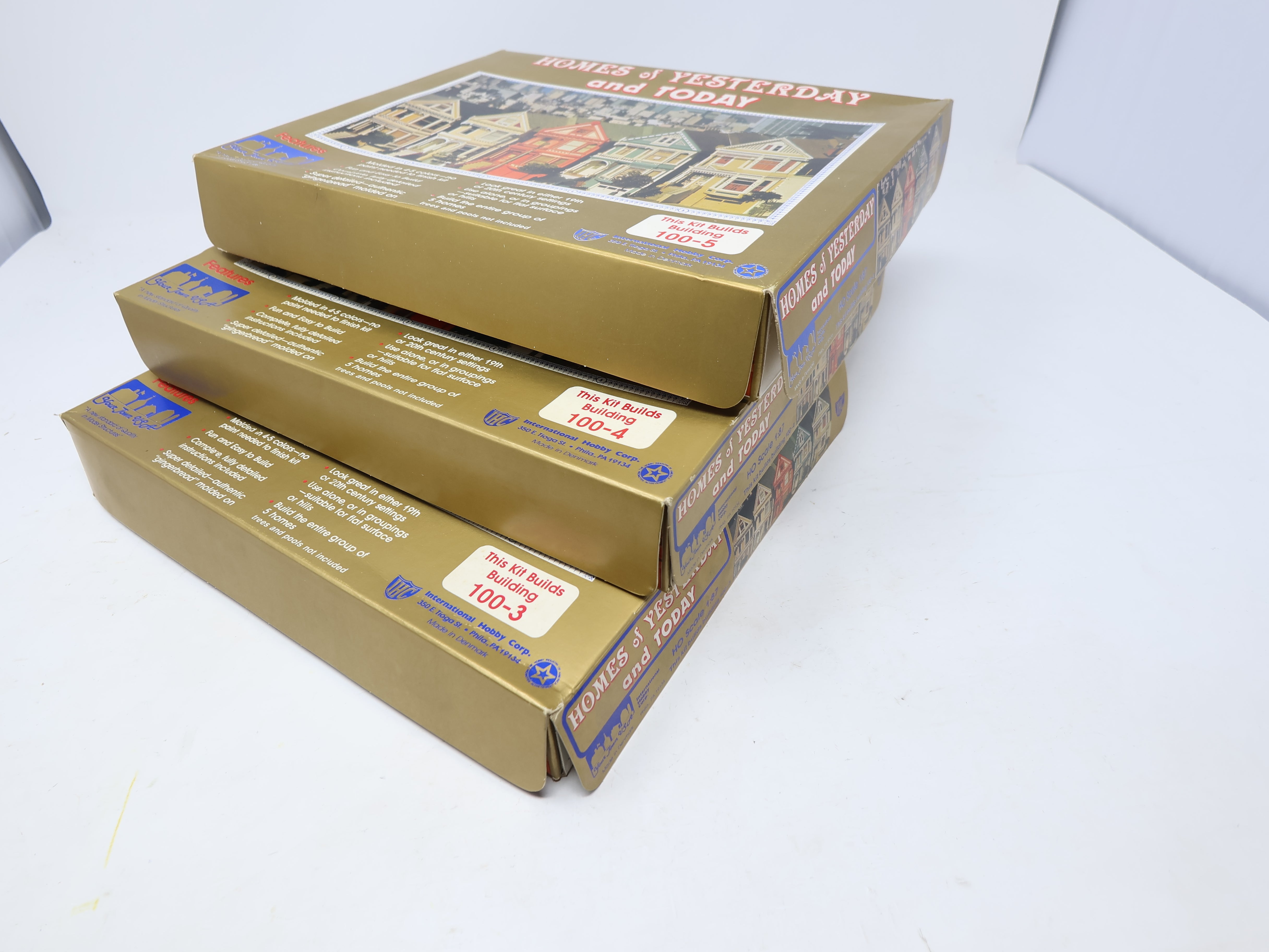 USED IHC HO Scale, Lot of 3 Opened Kits Homes of Yesterday & Today, 100-3, 100-4, 100-5