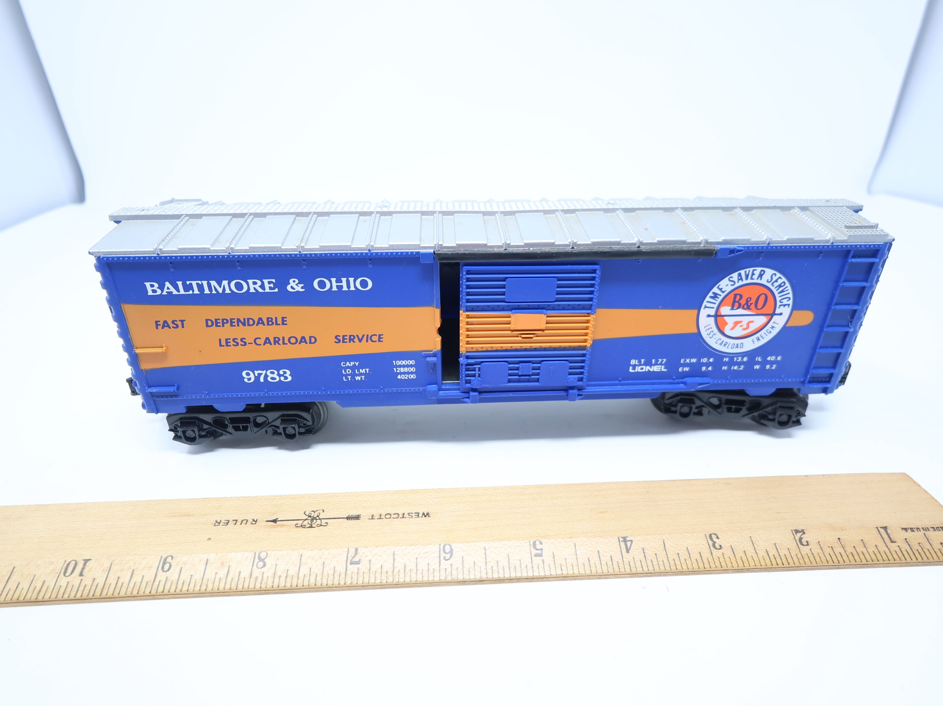 USED Lionel O Boxcar Baltimore and Ohio #9783