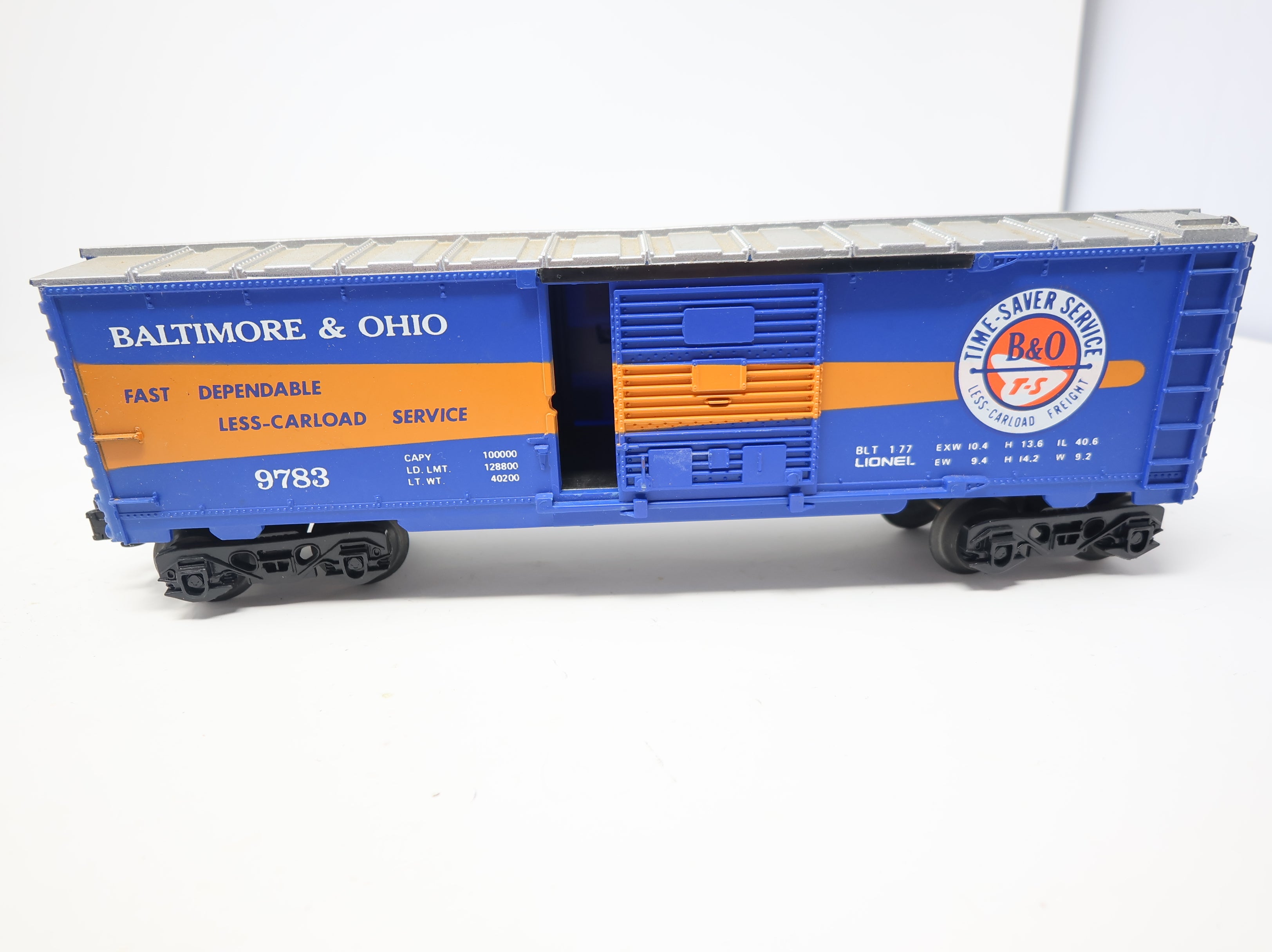 USED Lionel O Boxcar Baltimore and Ohio #9783