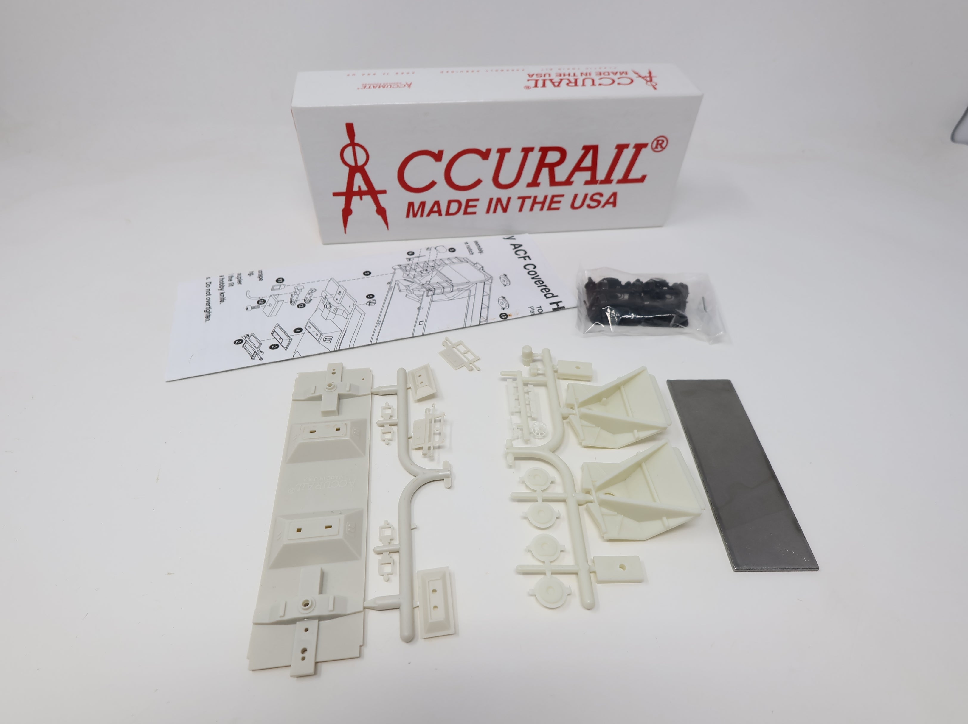 USED Accurail HO Scale Parts for Undecorated 2 Bay ACF Hopper