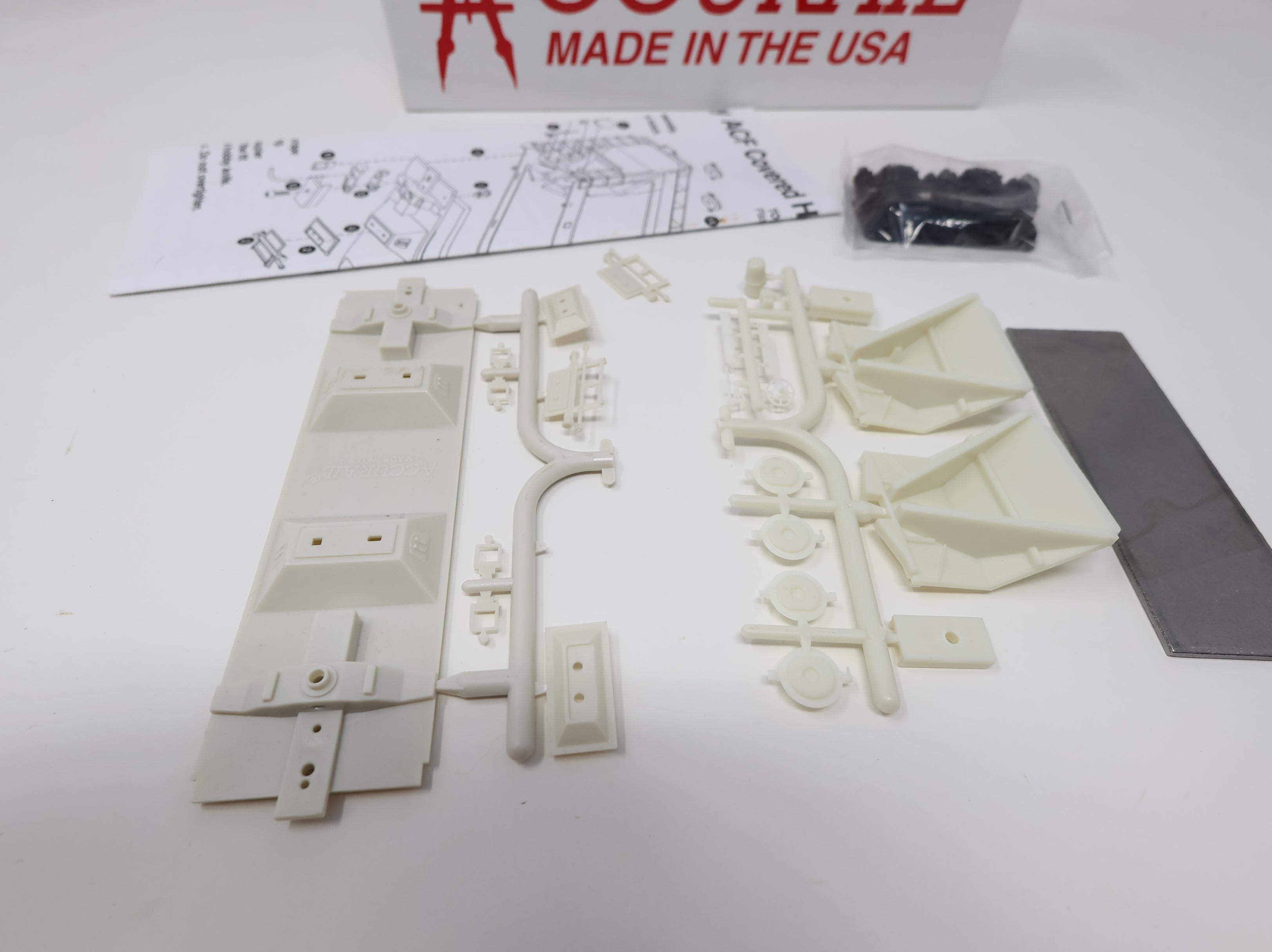 USED Accurail HO Scale Parts for Undecorated 2 Bay ACF Hopper