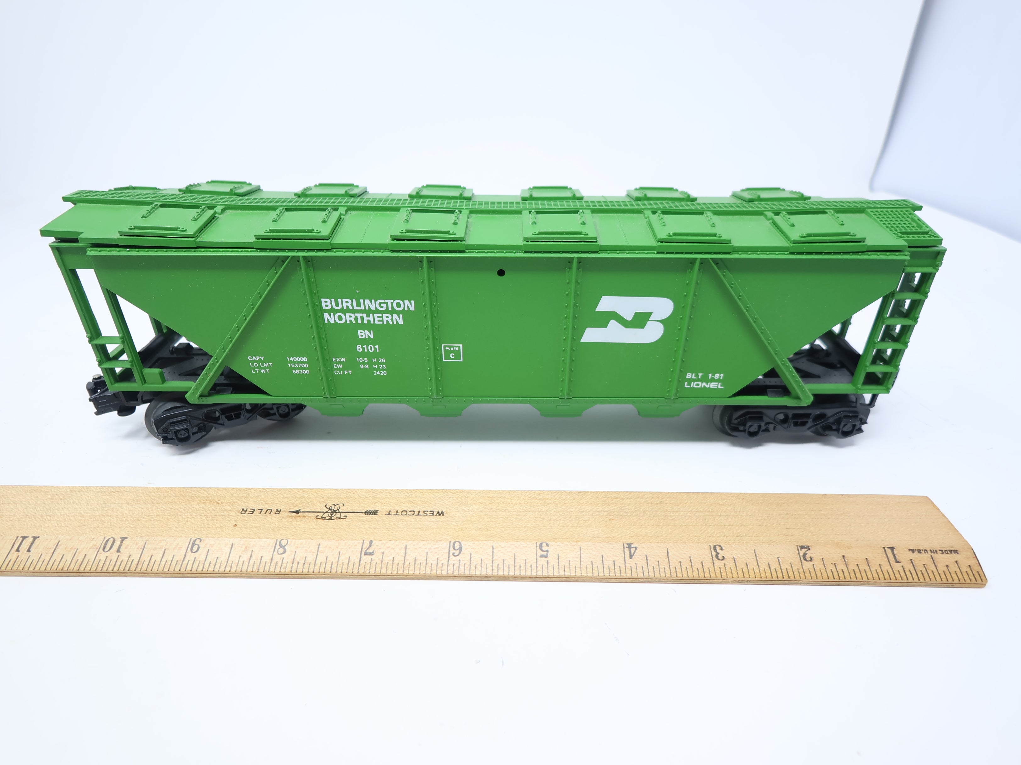 USED Lionel O Covered Hopper Burlington Northern BN #6101 O Gauge