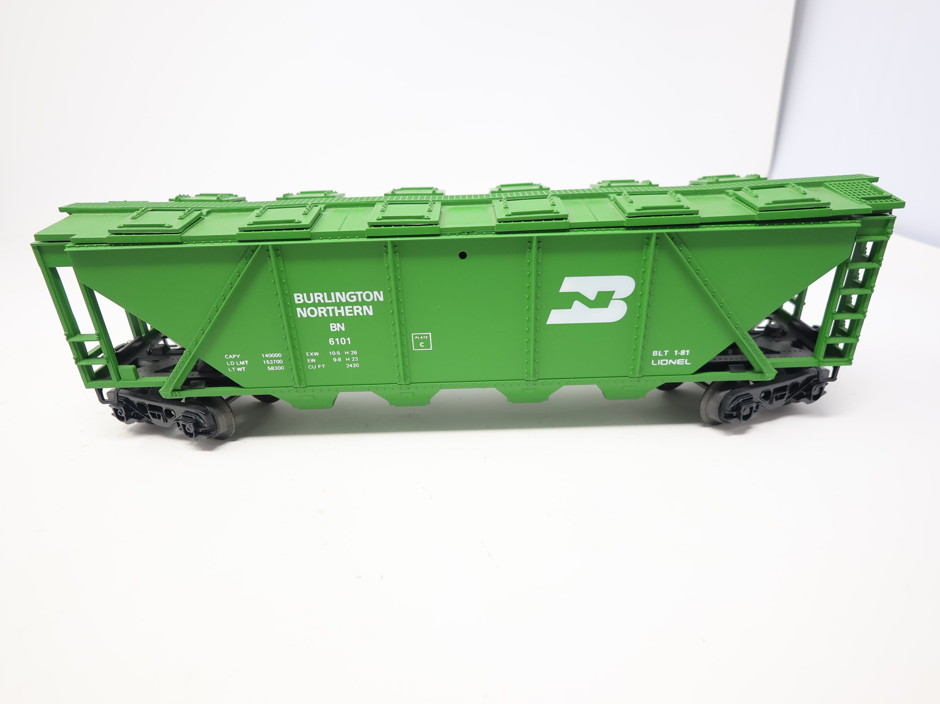 USED Lionel O Covered Hopper Burlington Northern BN #6101 O Gauge