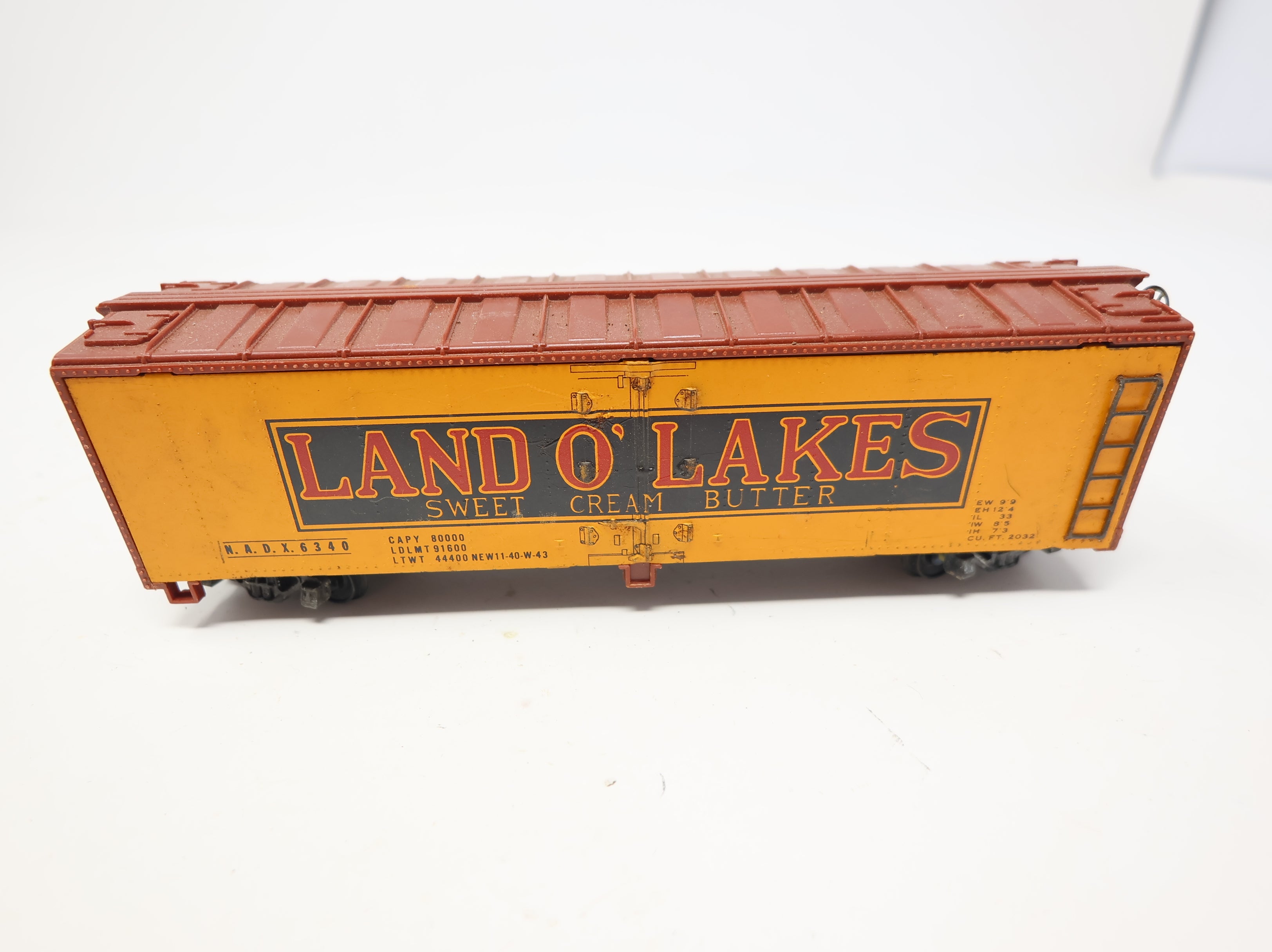 USED Mantua HO Scale 40' Reefer Box Car Land O Lakes NADX #6340