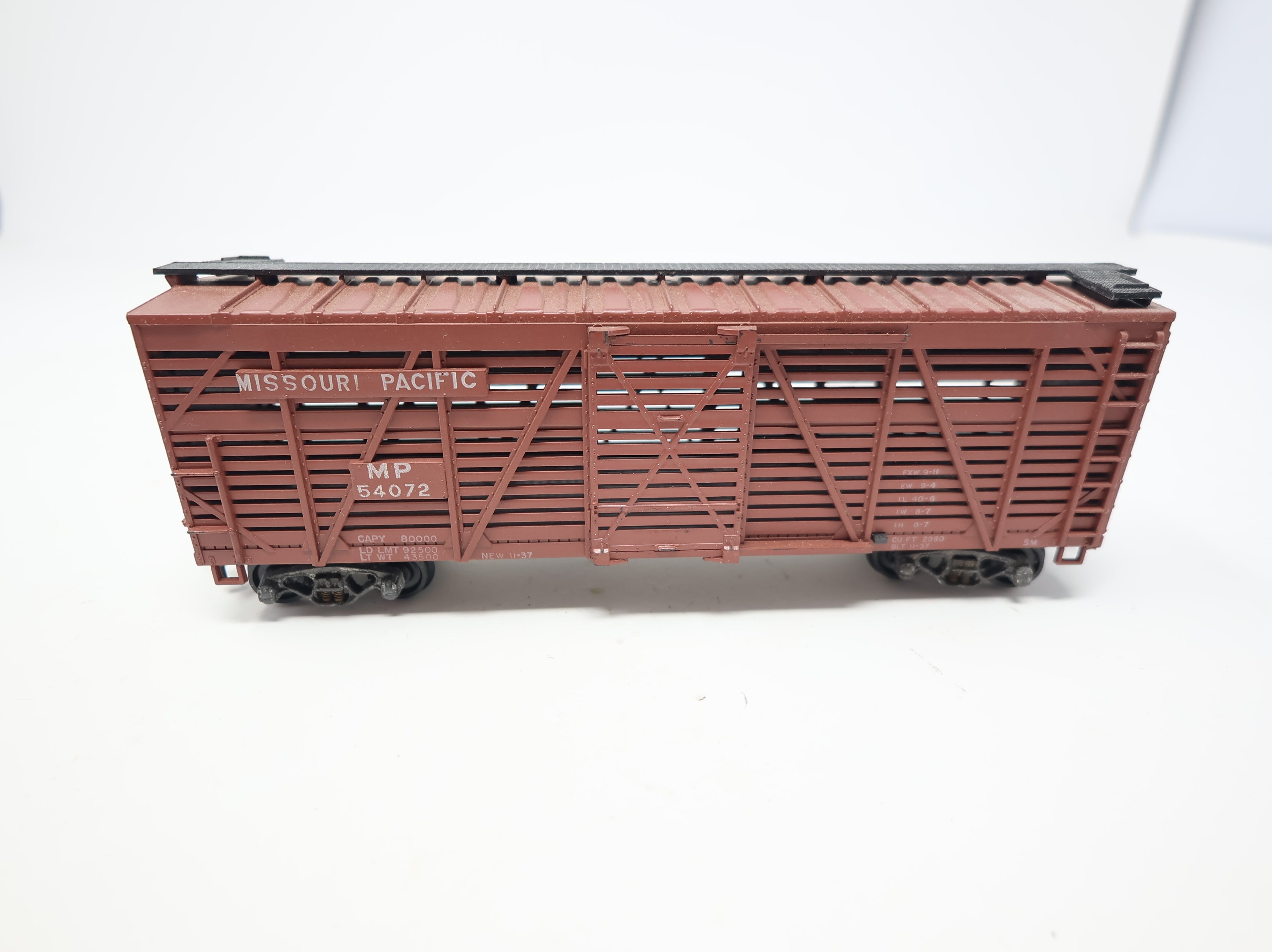 USED Athearn HO Scale 40' Cattle Stock Car Missouri Pacific MP #54072