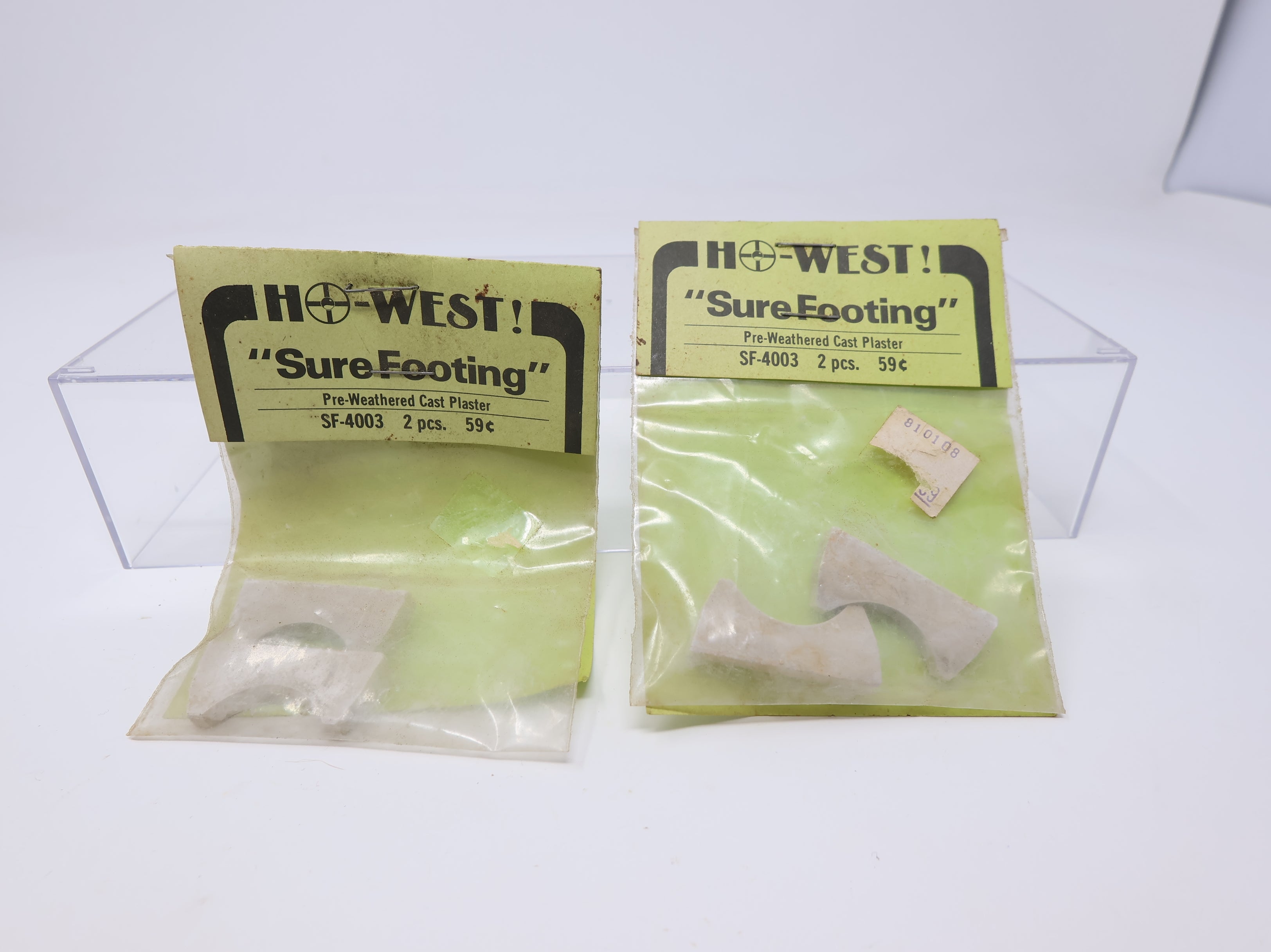 USED HO-West SF4003 HO Scale Sure Footing Pre Weathered Cast Plaster for Fuel Tanks (4 pcs)